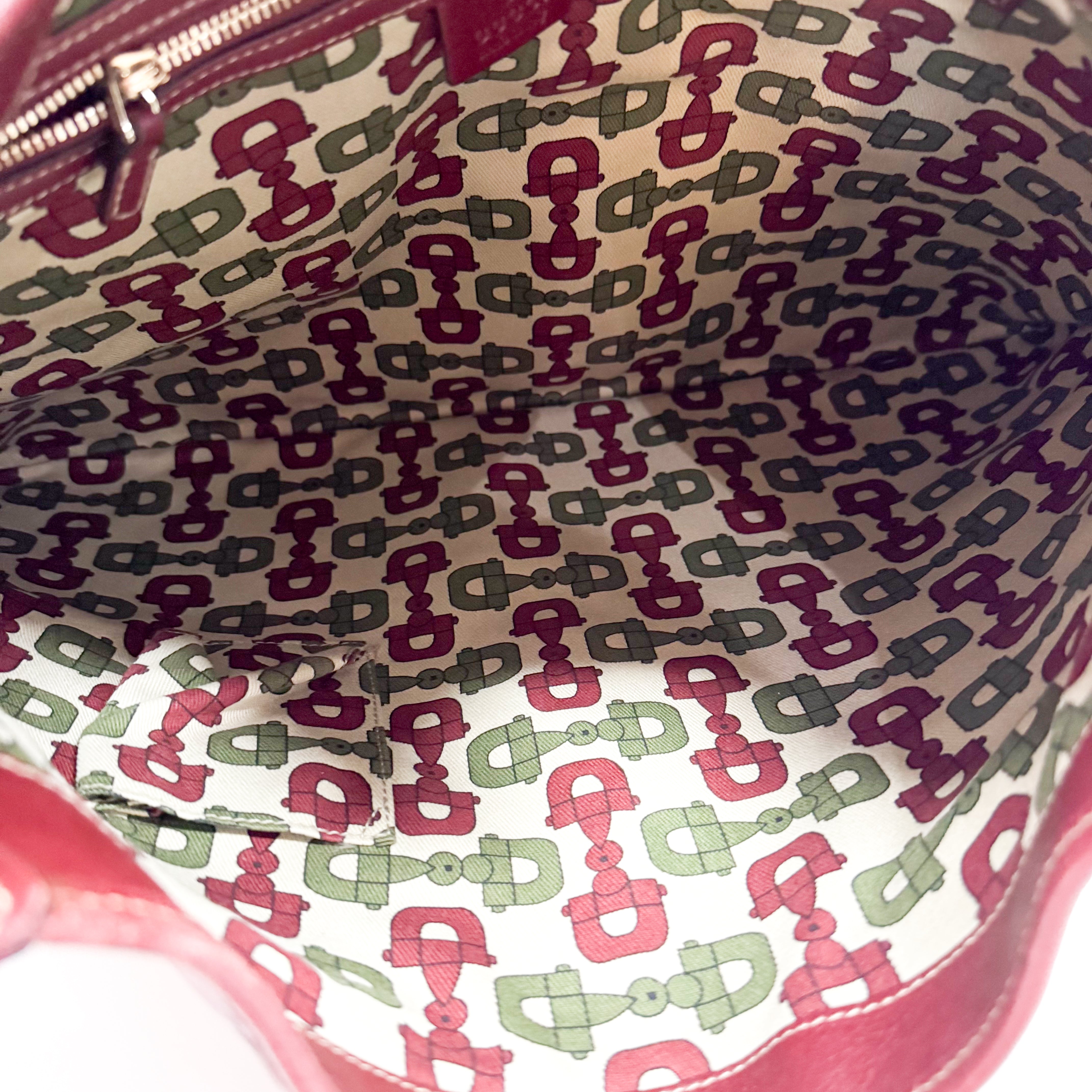 Guccissima Red Leather Hobo Bag