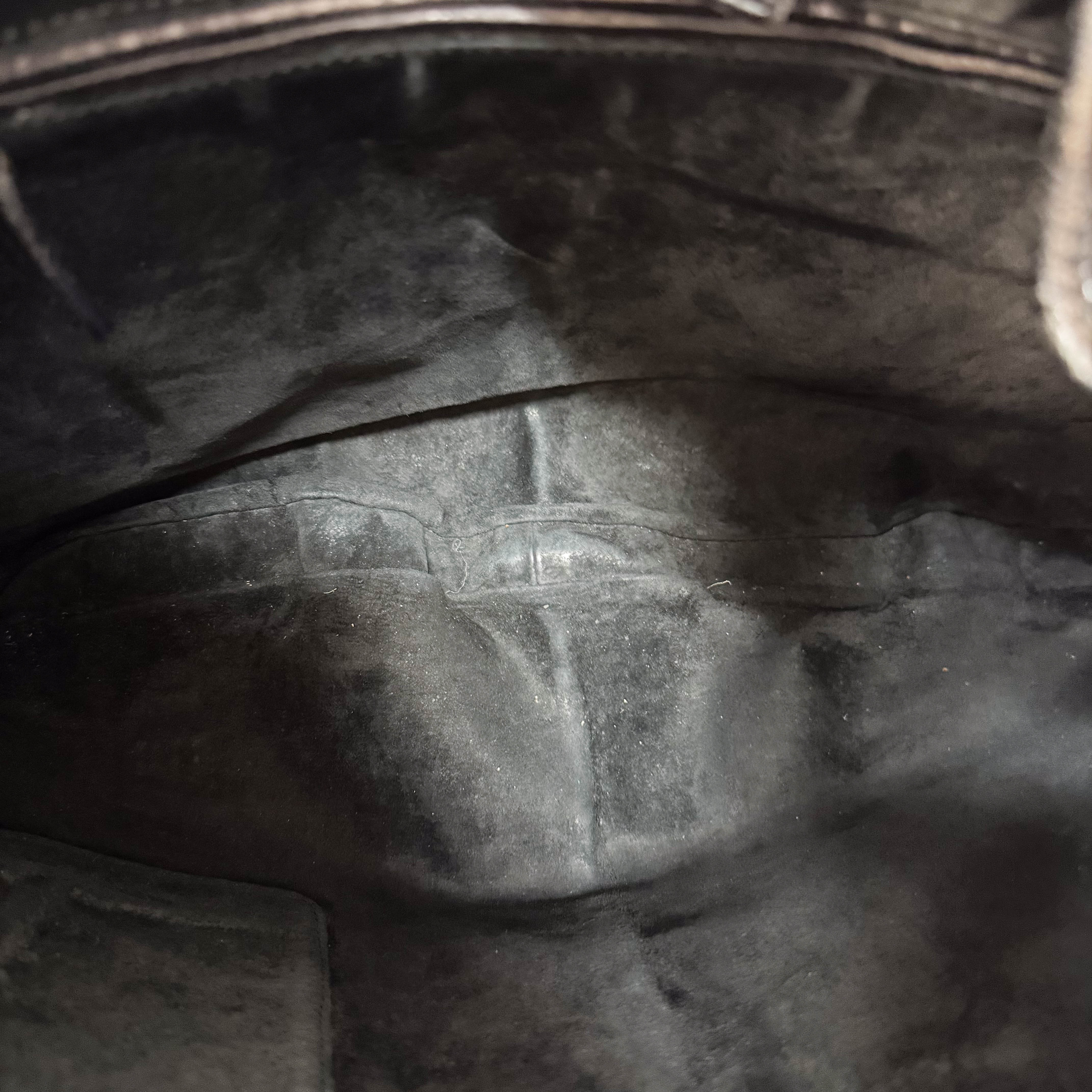 Mombasa Black Leather Shoulder Bag