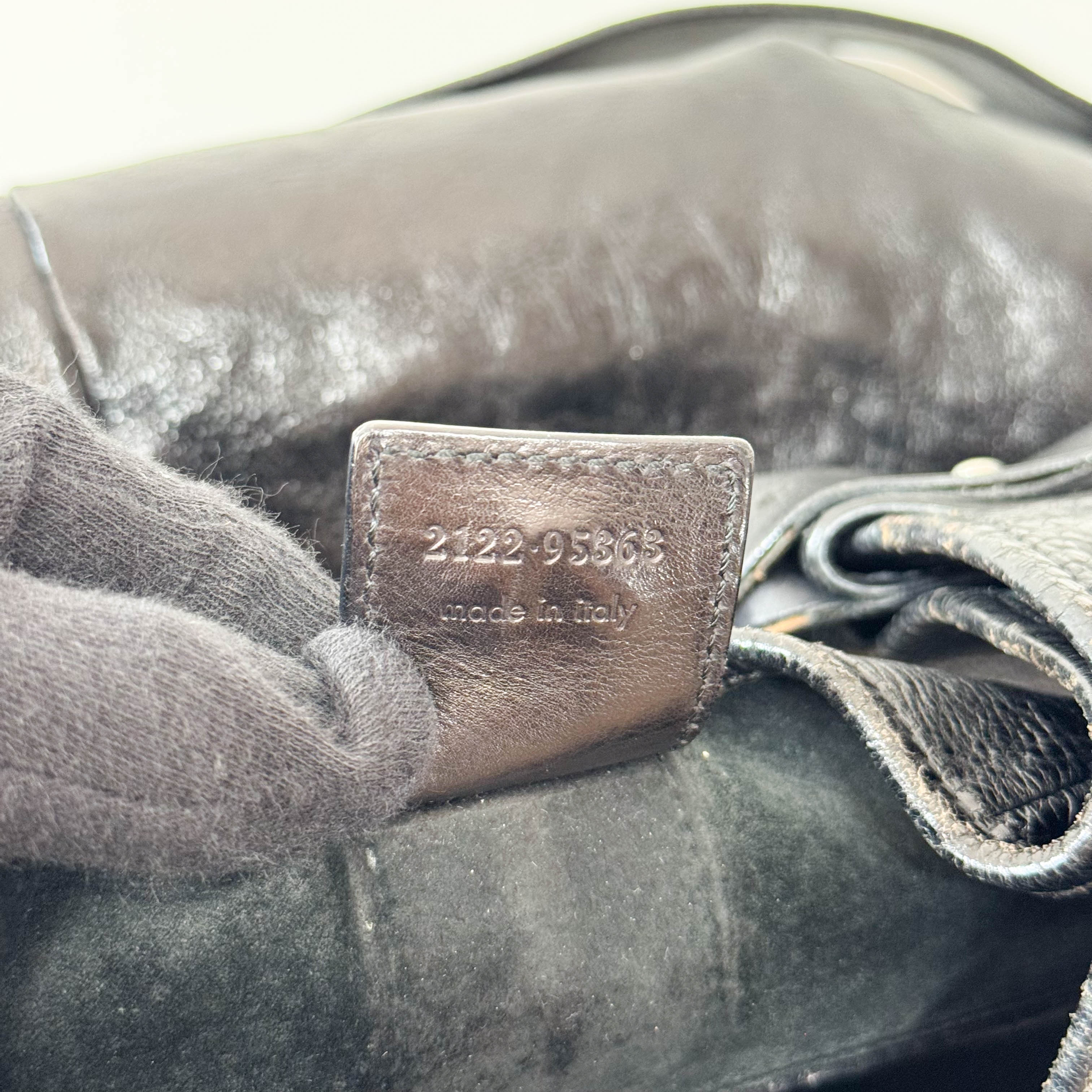 Mombasa Black Leather Shoulder Bag