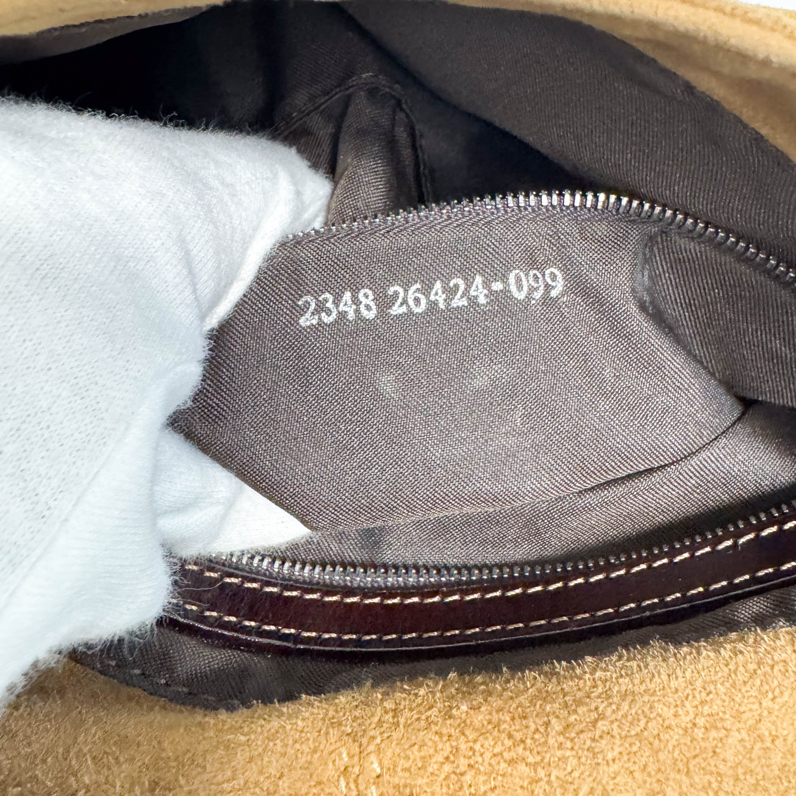 Baguette Suede Brown Shoulder Bag