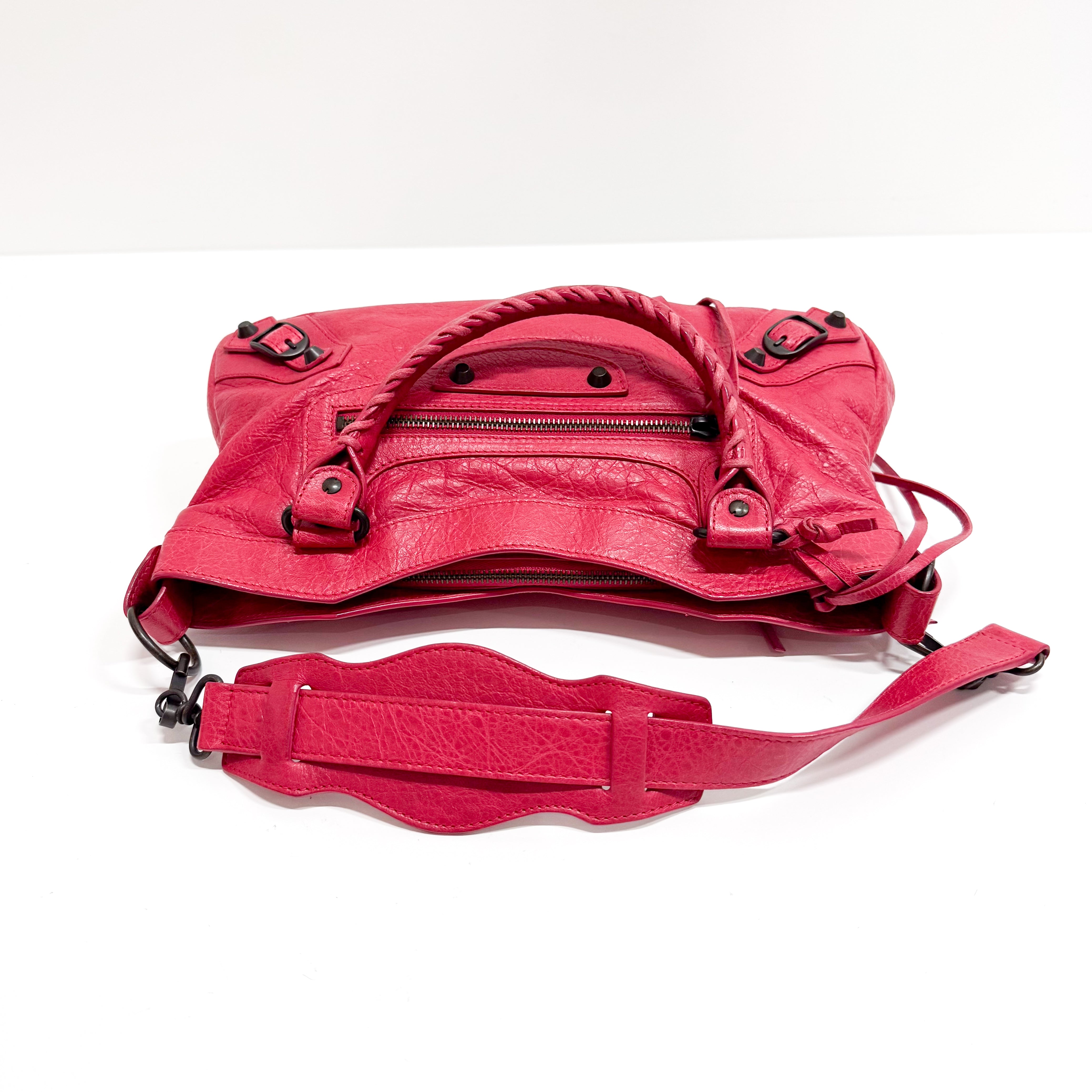 Mini City Pink Leather Two Way Bag