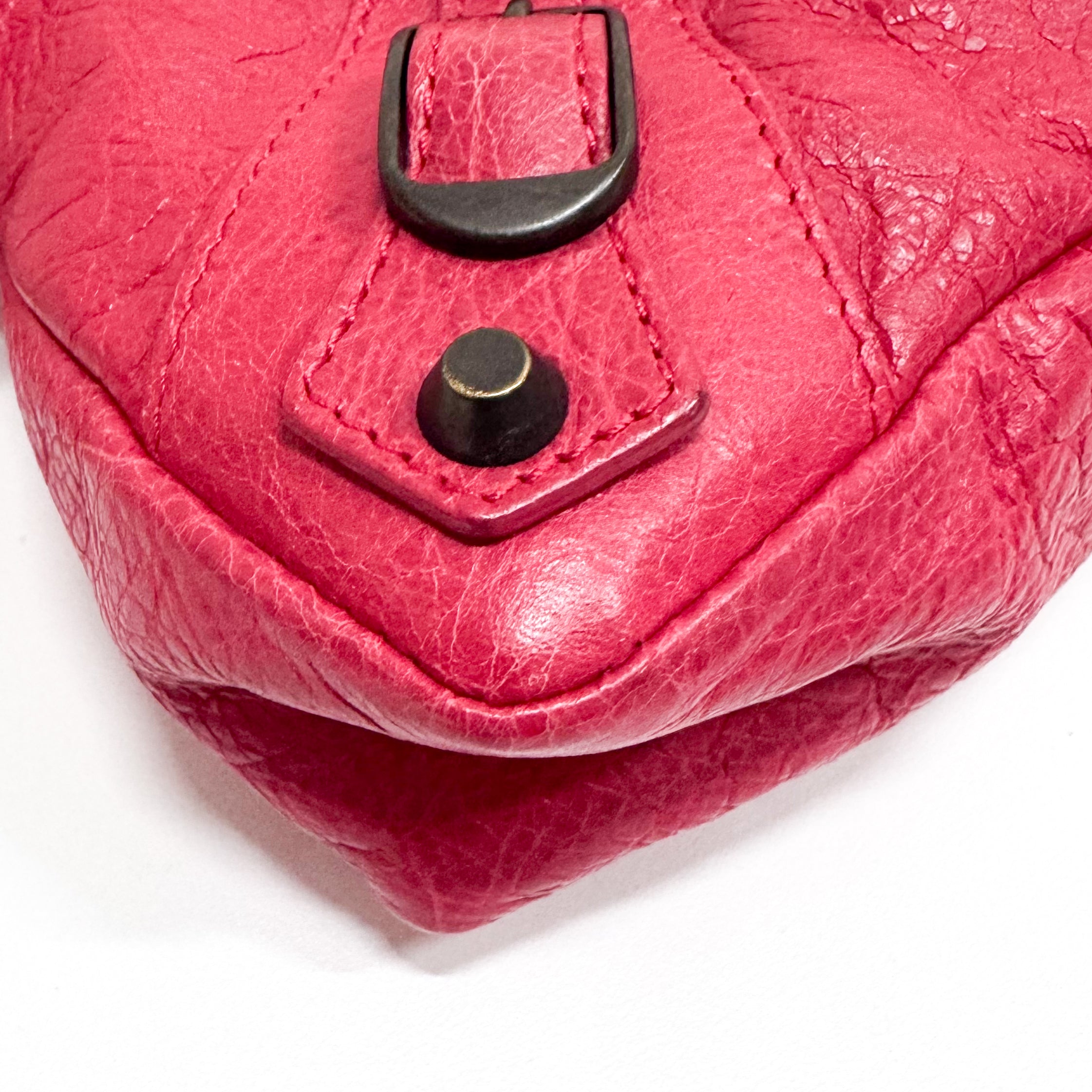 Mini City Pink Leather Two Way Bag