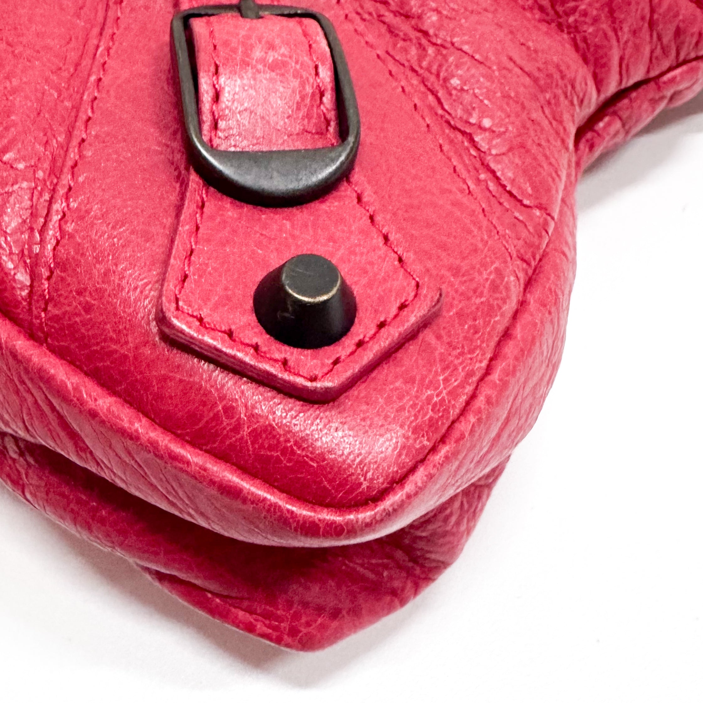 Mini City Pink Leather Two Way Bag