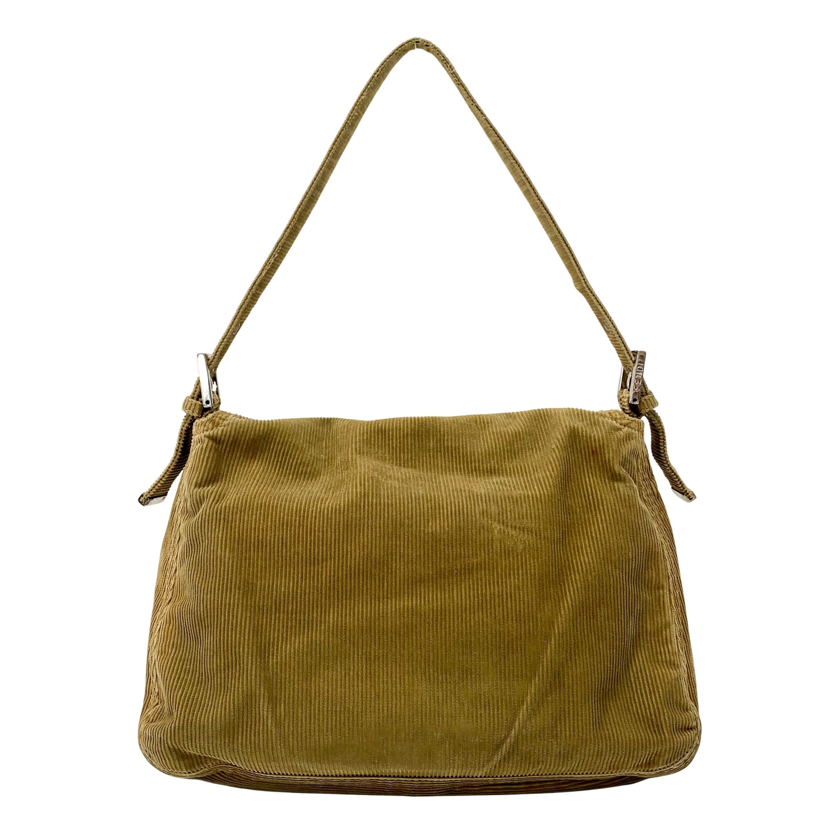 Mamma Baguette Brown Corduroy Shoulder Bag