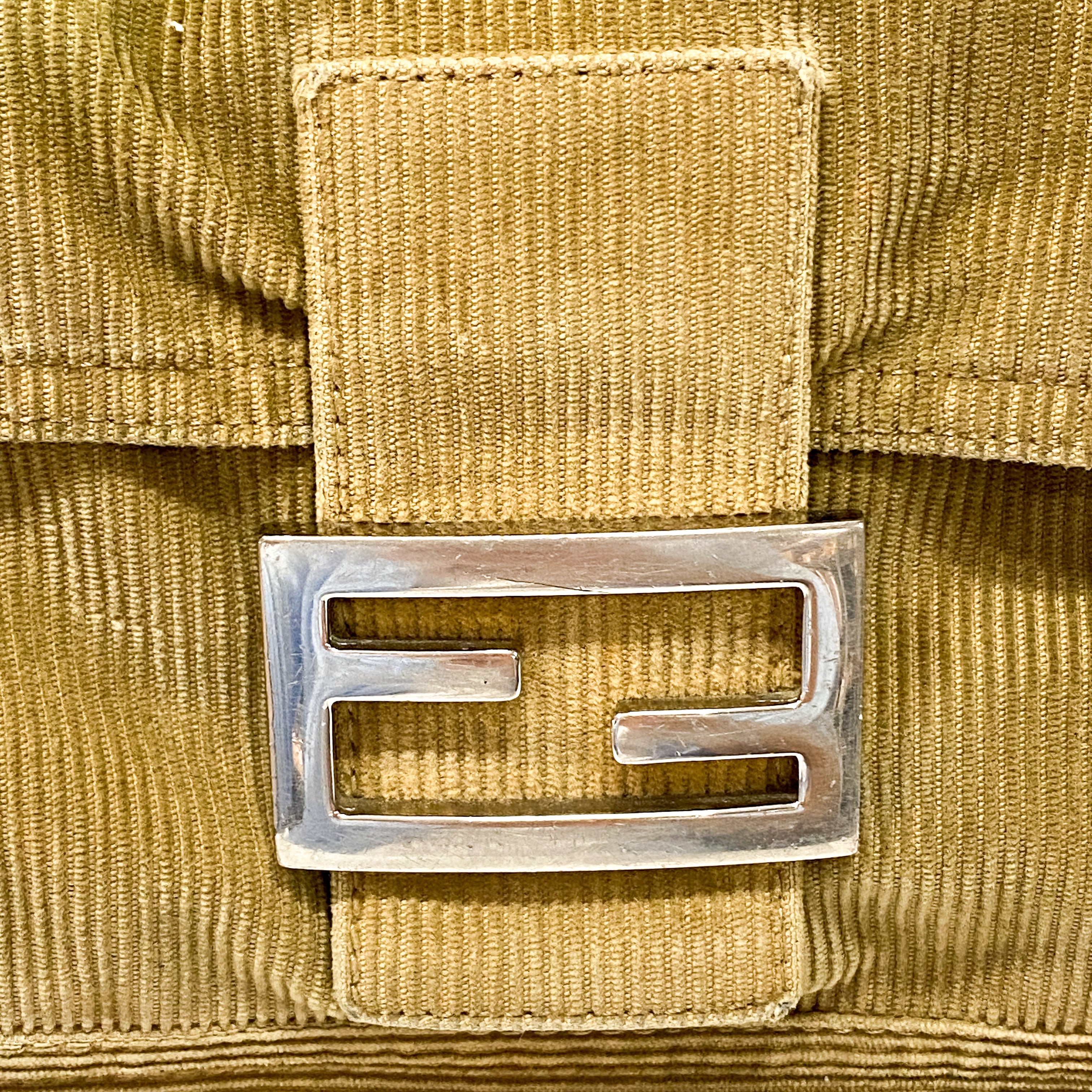 Mamma Baguette Brown Corduroy Shoulder Bag