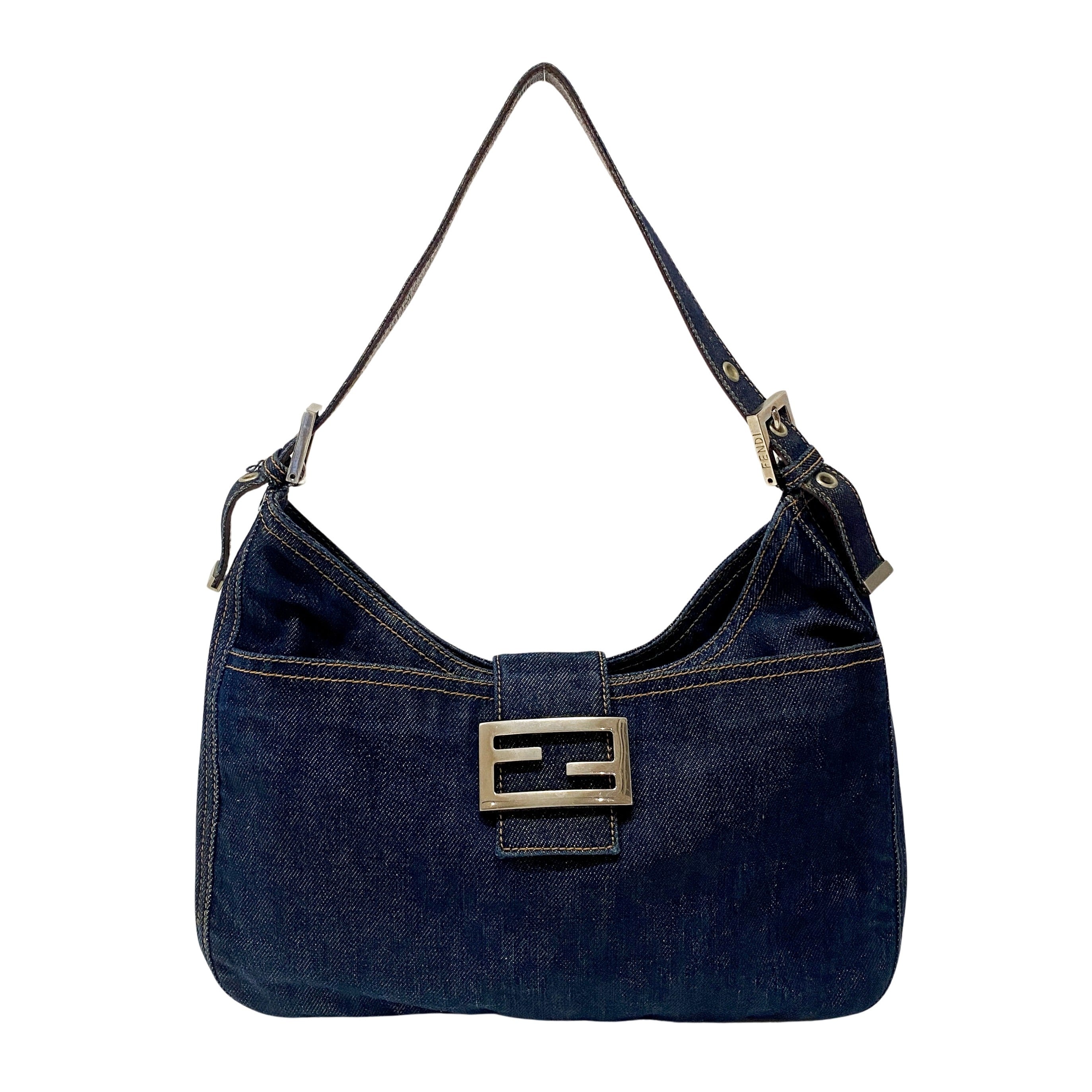Blue Denim Shoulder Bag