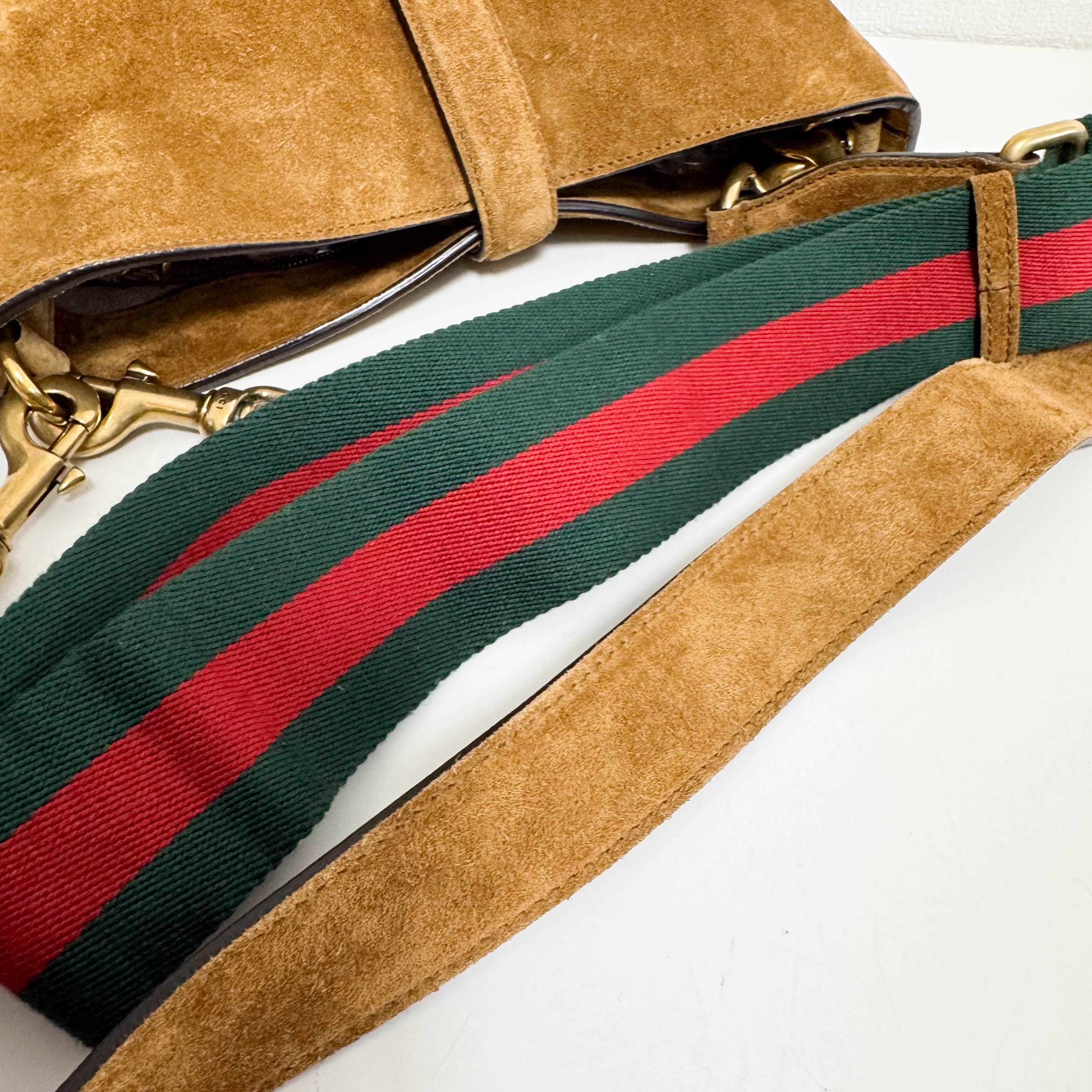 New Jackie Sherry Brown Suede Shoulder Bag