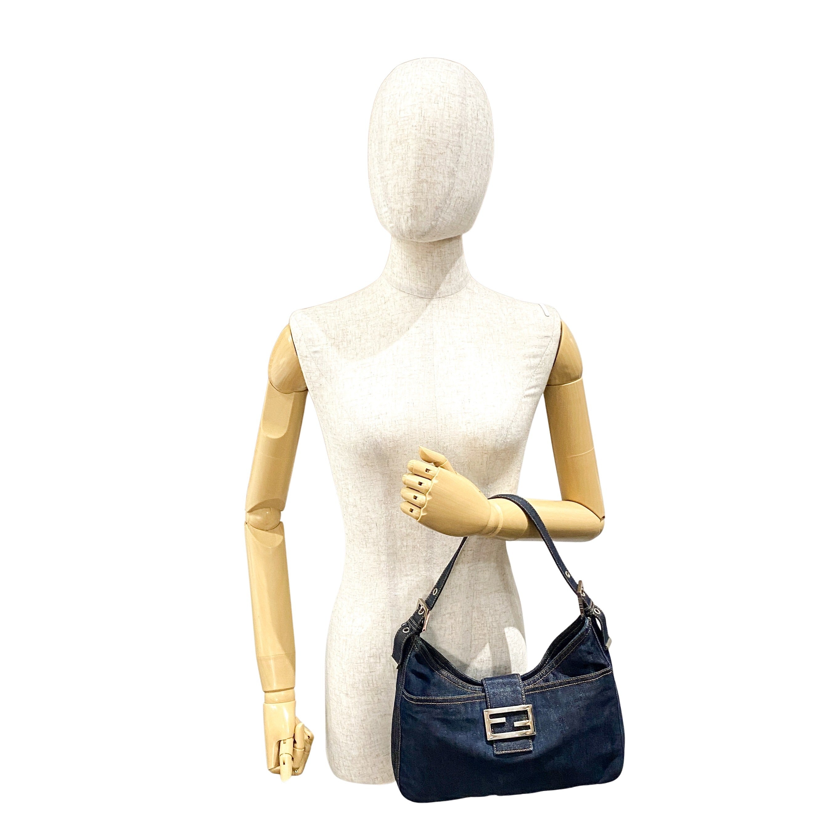 Blue Denim Shoulder Bag