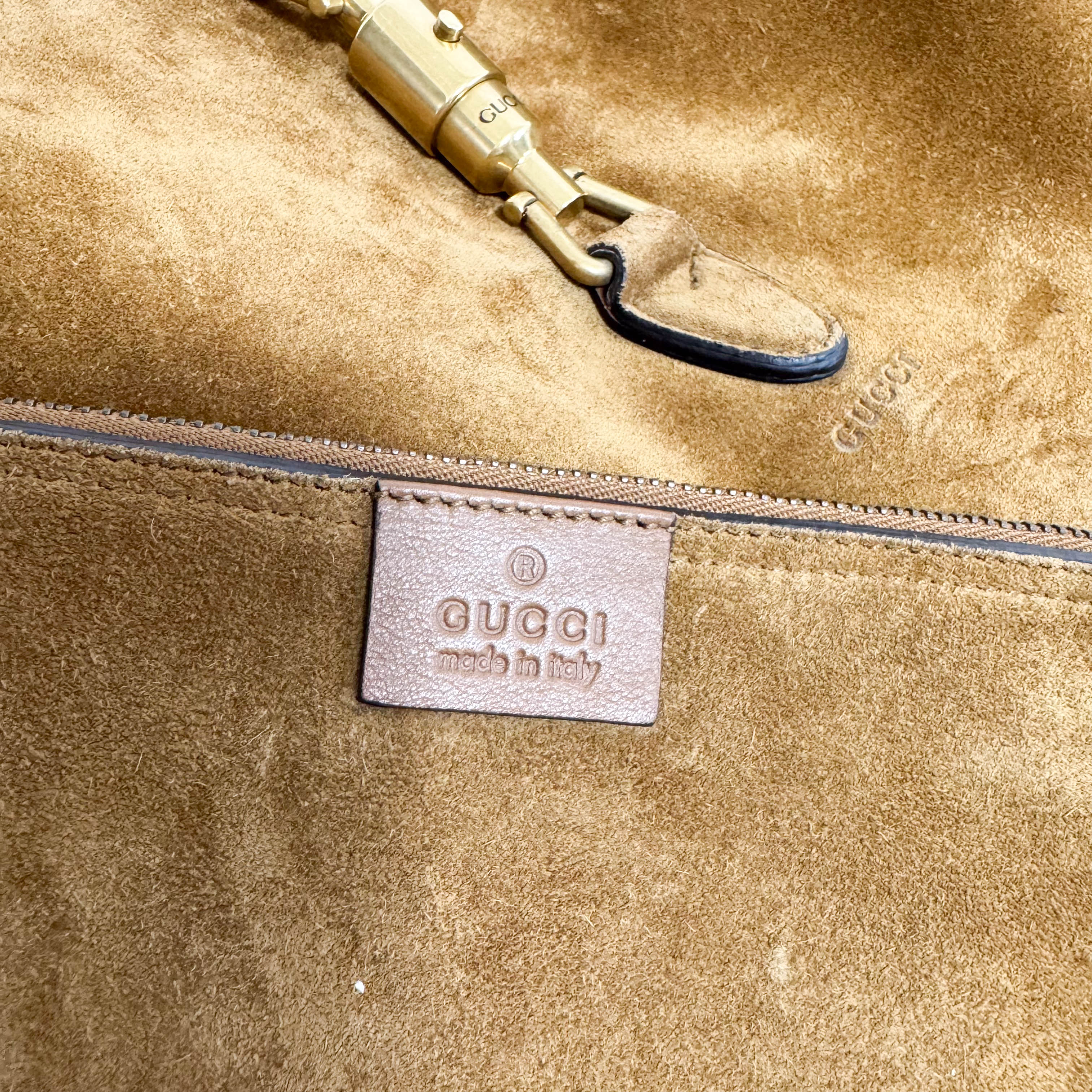 New Jackie Sherry Brown Suede Shoulder Bag