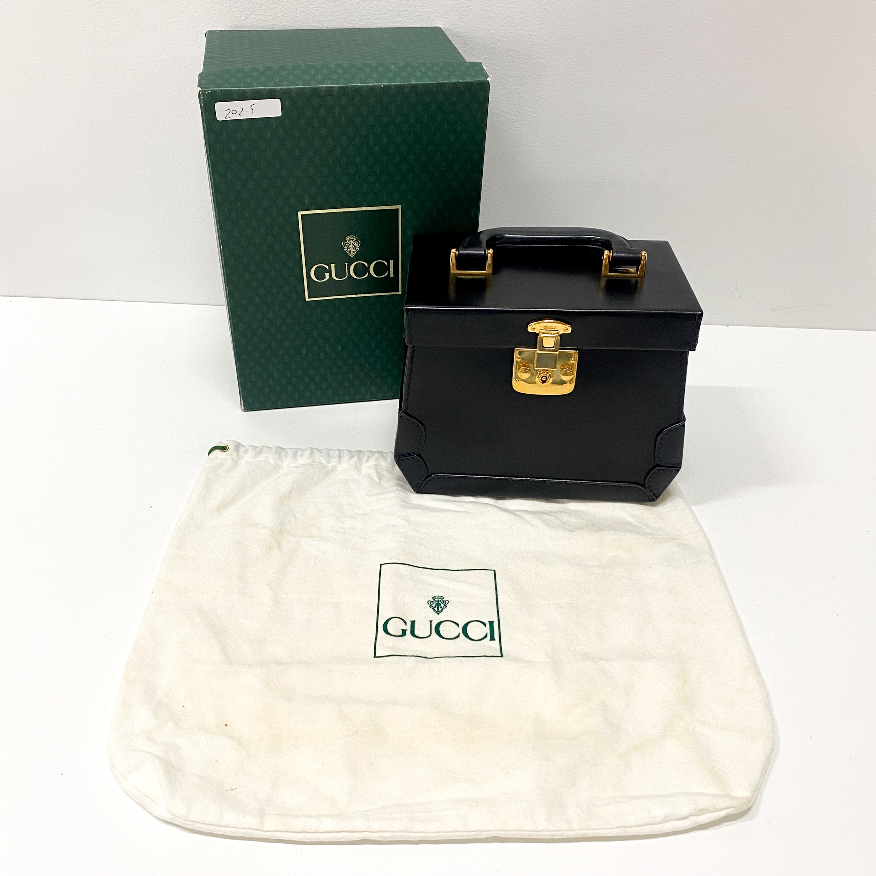 Black Leather Vanity Case