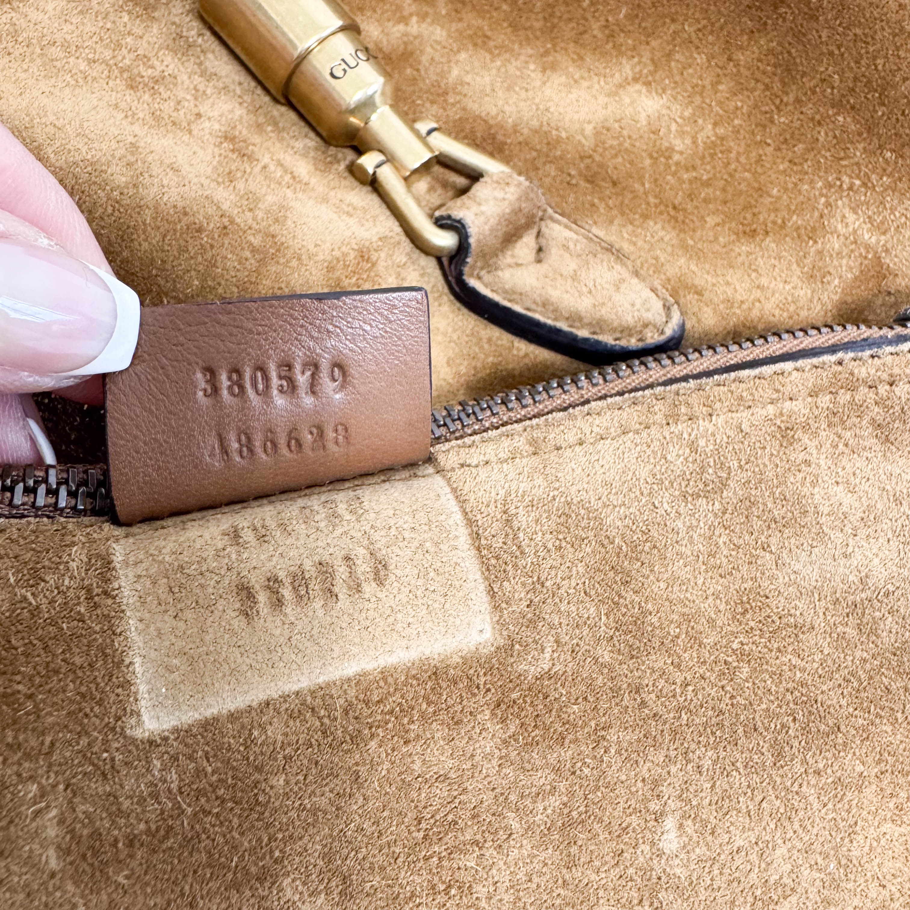 New Jackie Sherry Brown Suede Shoulder Bag