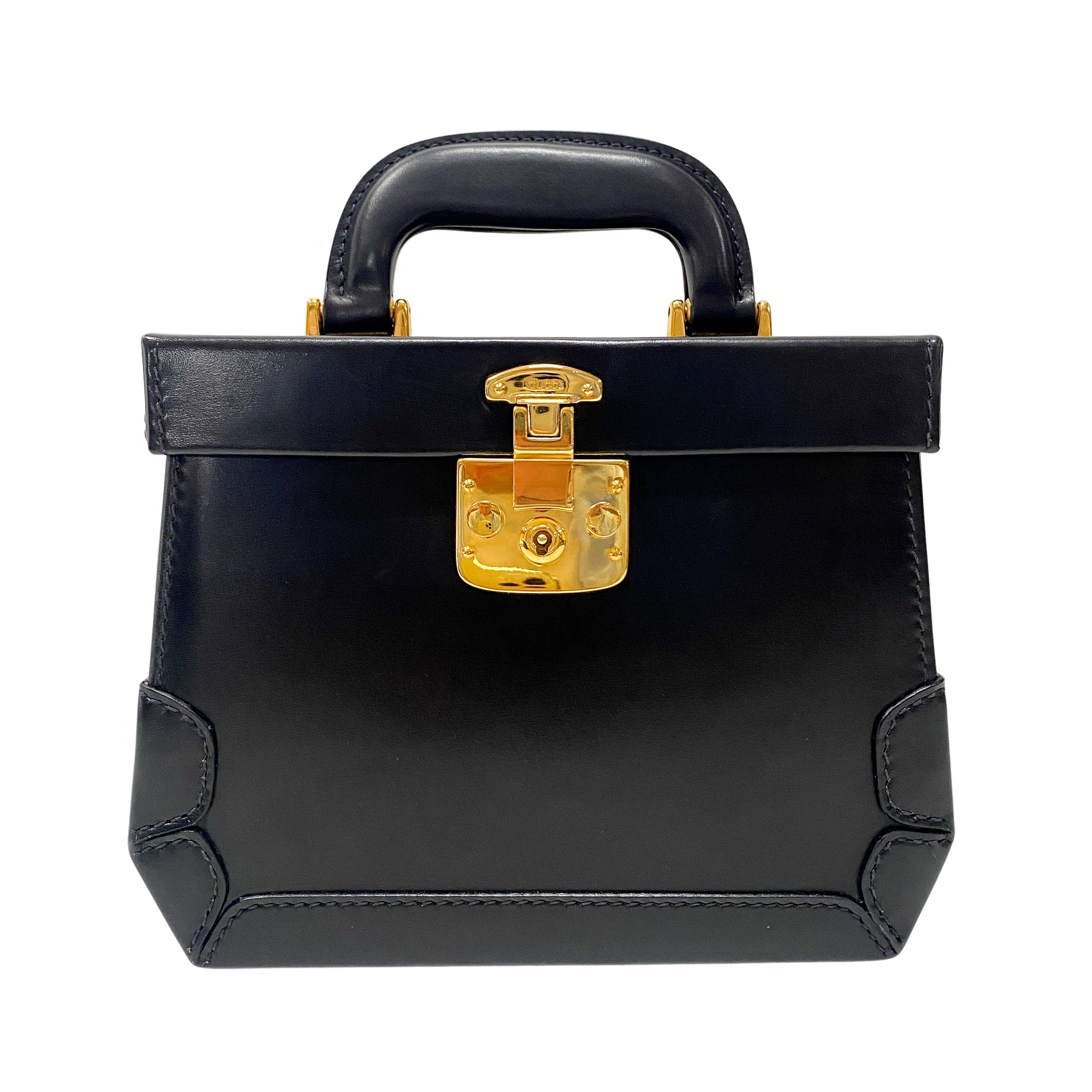 Black Leather Vanity Case