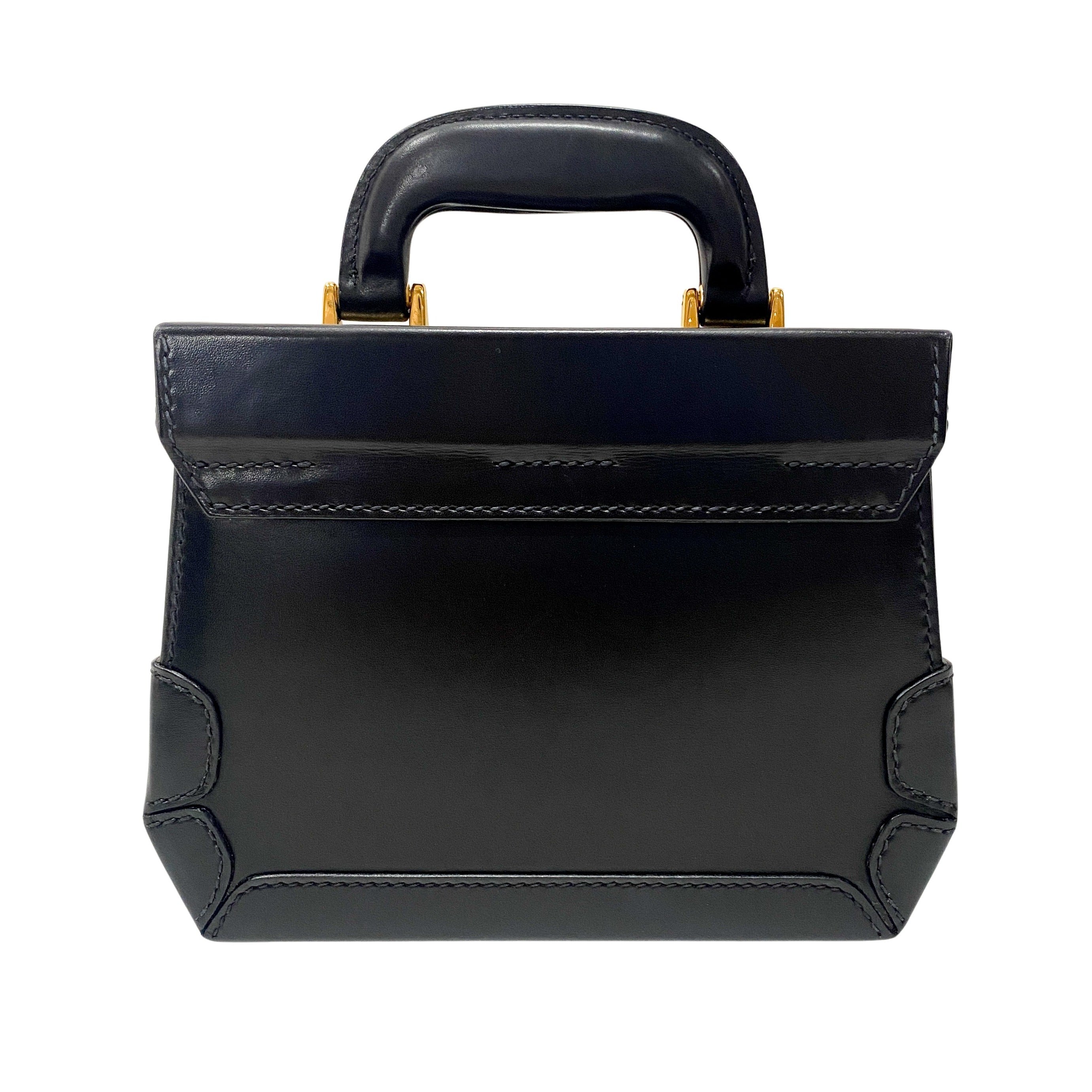 Black Leather Vanity Case
