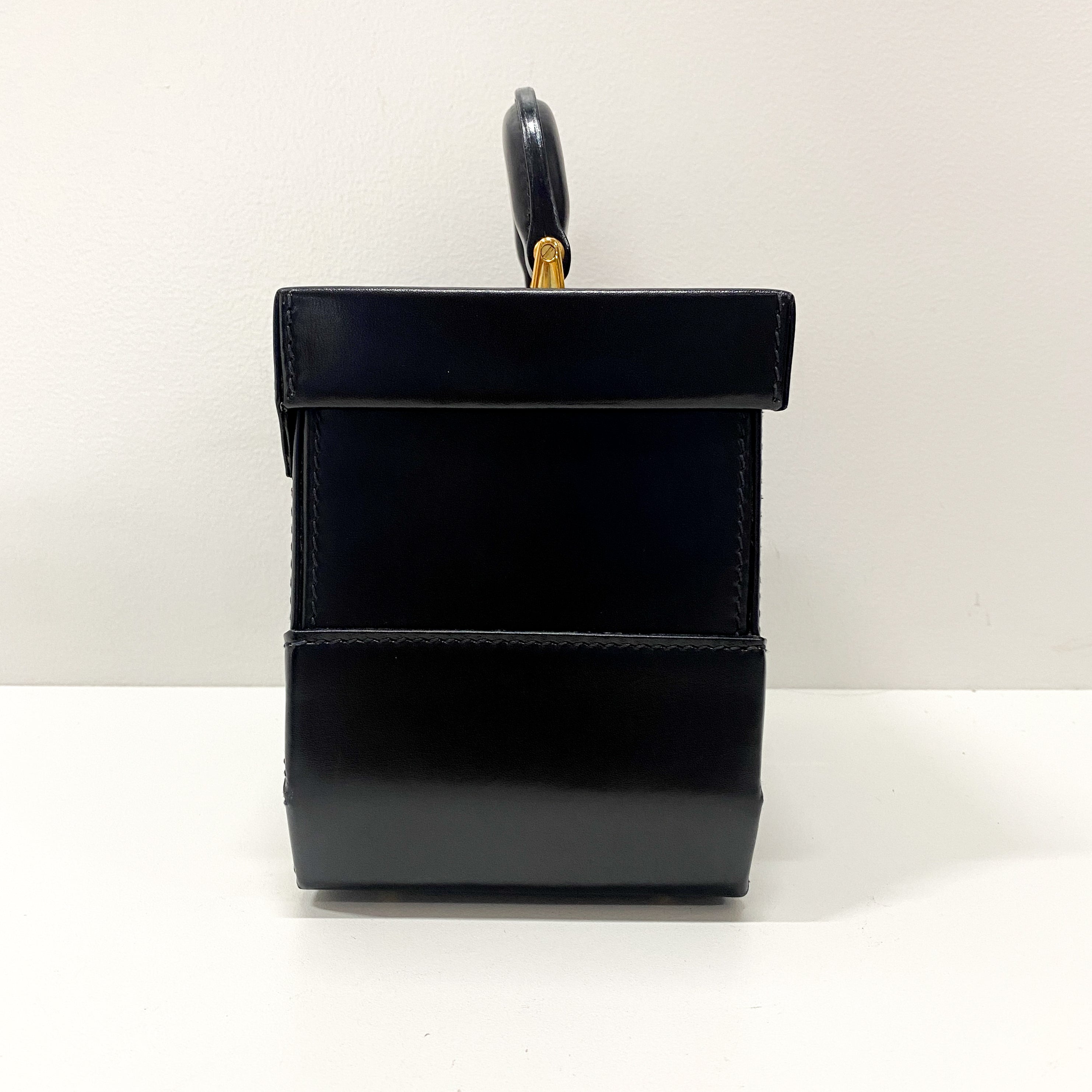 Black Leather Vanity Case