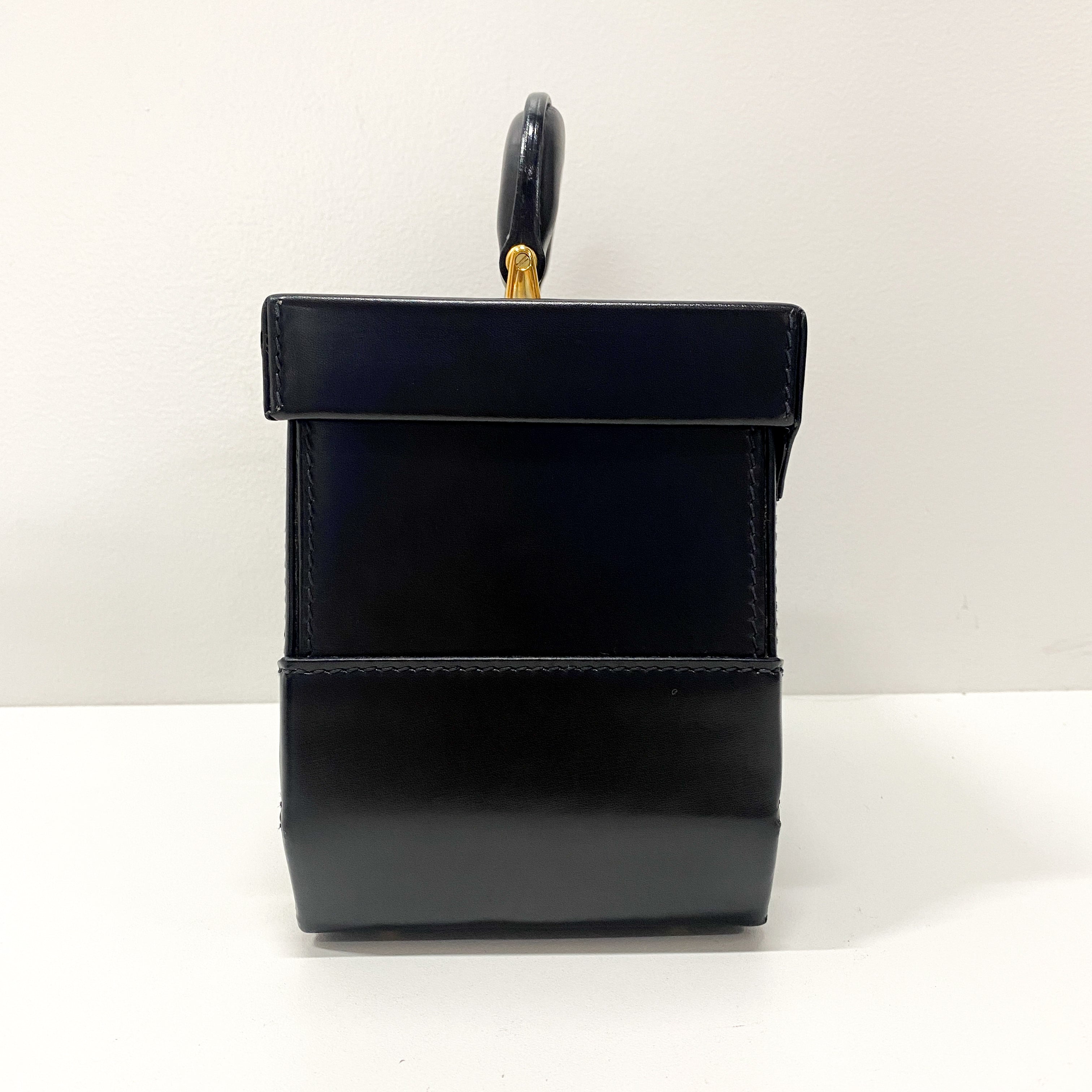 Black Leather Vanity Case