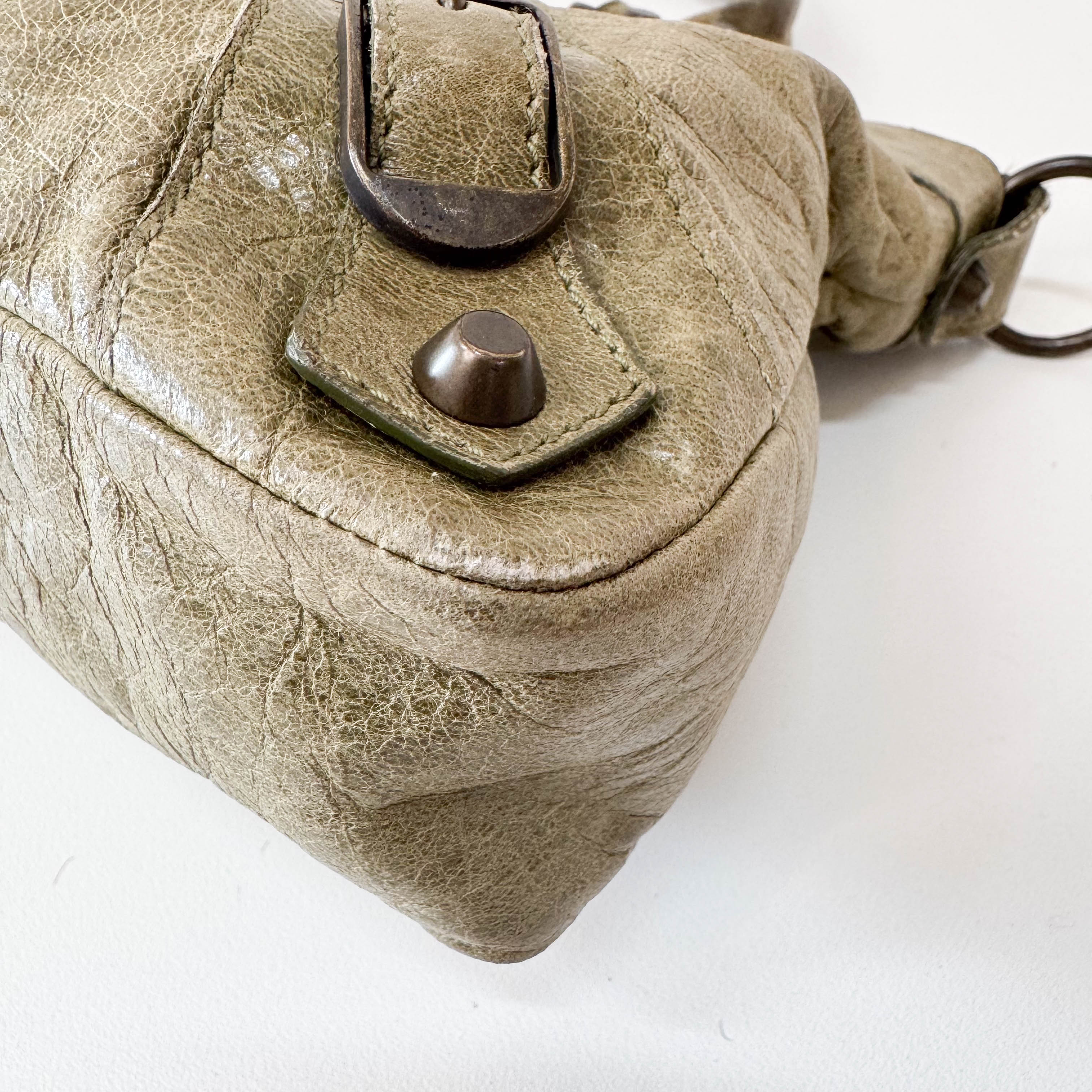 The First Green Leather Bag