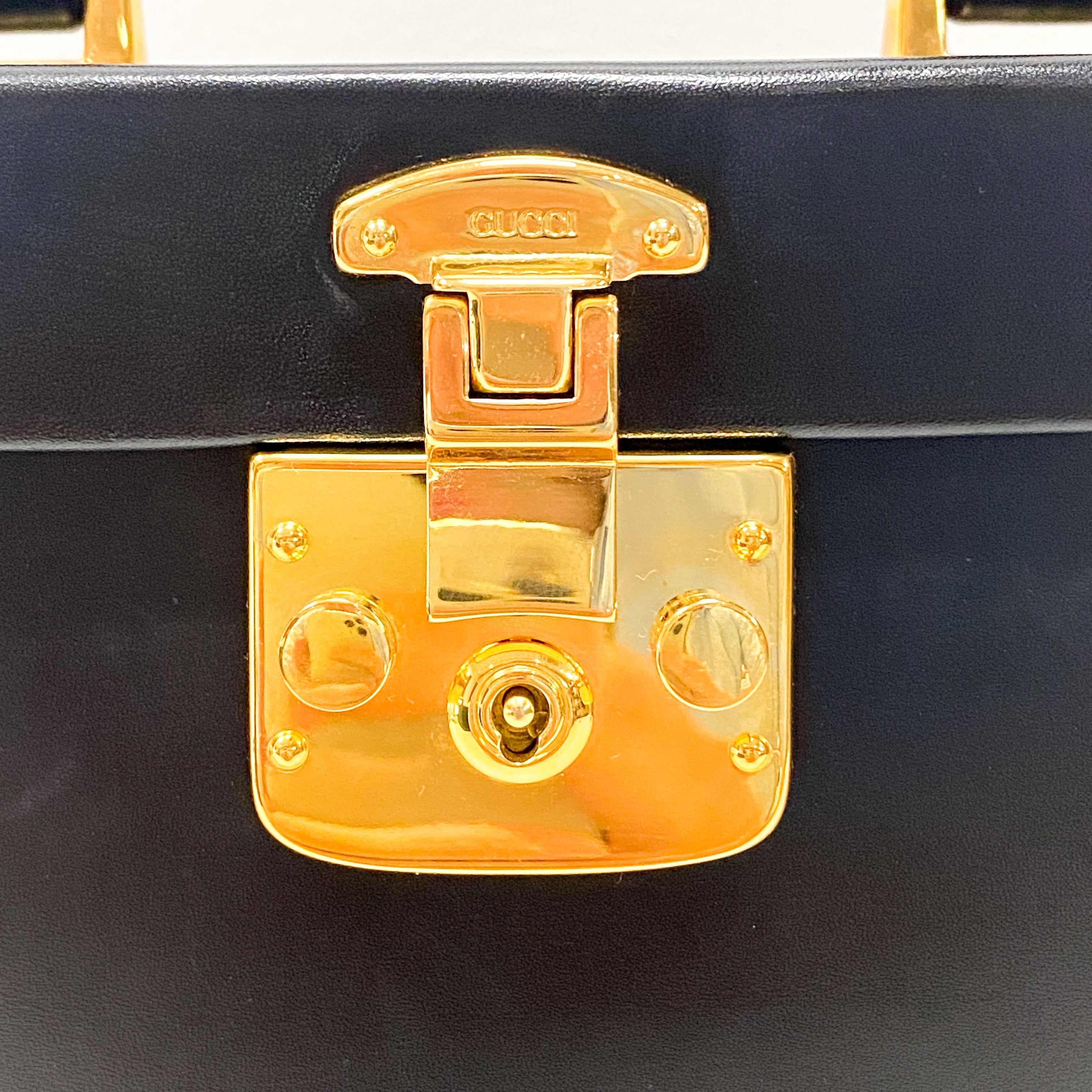 Black Leather Vanity Case