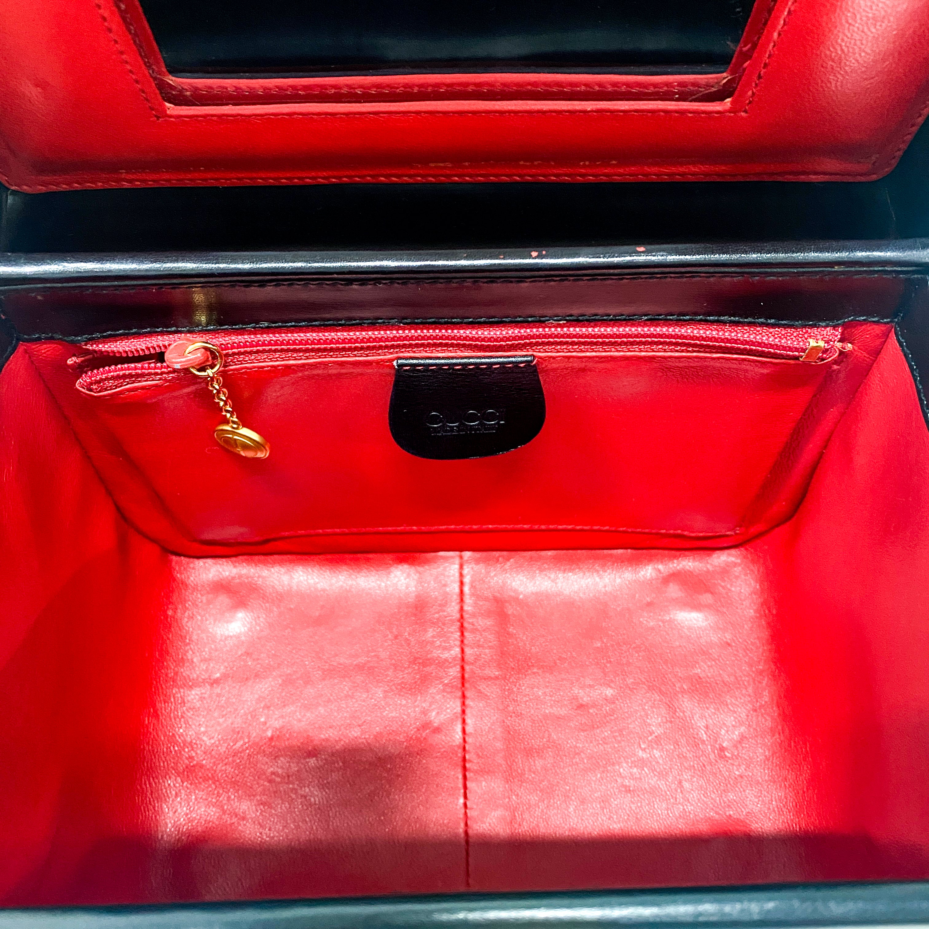 Black Leather Vanity Case