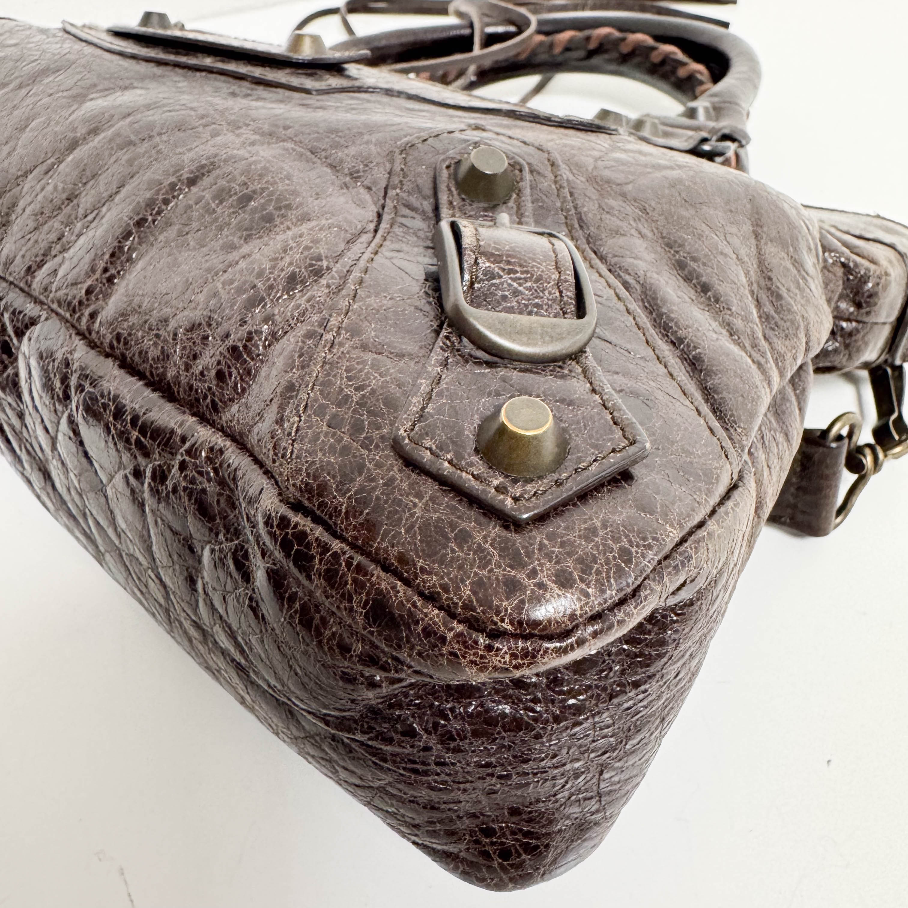 Mini City Brown Leather Handbag