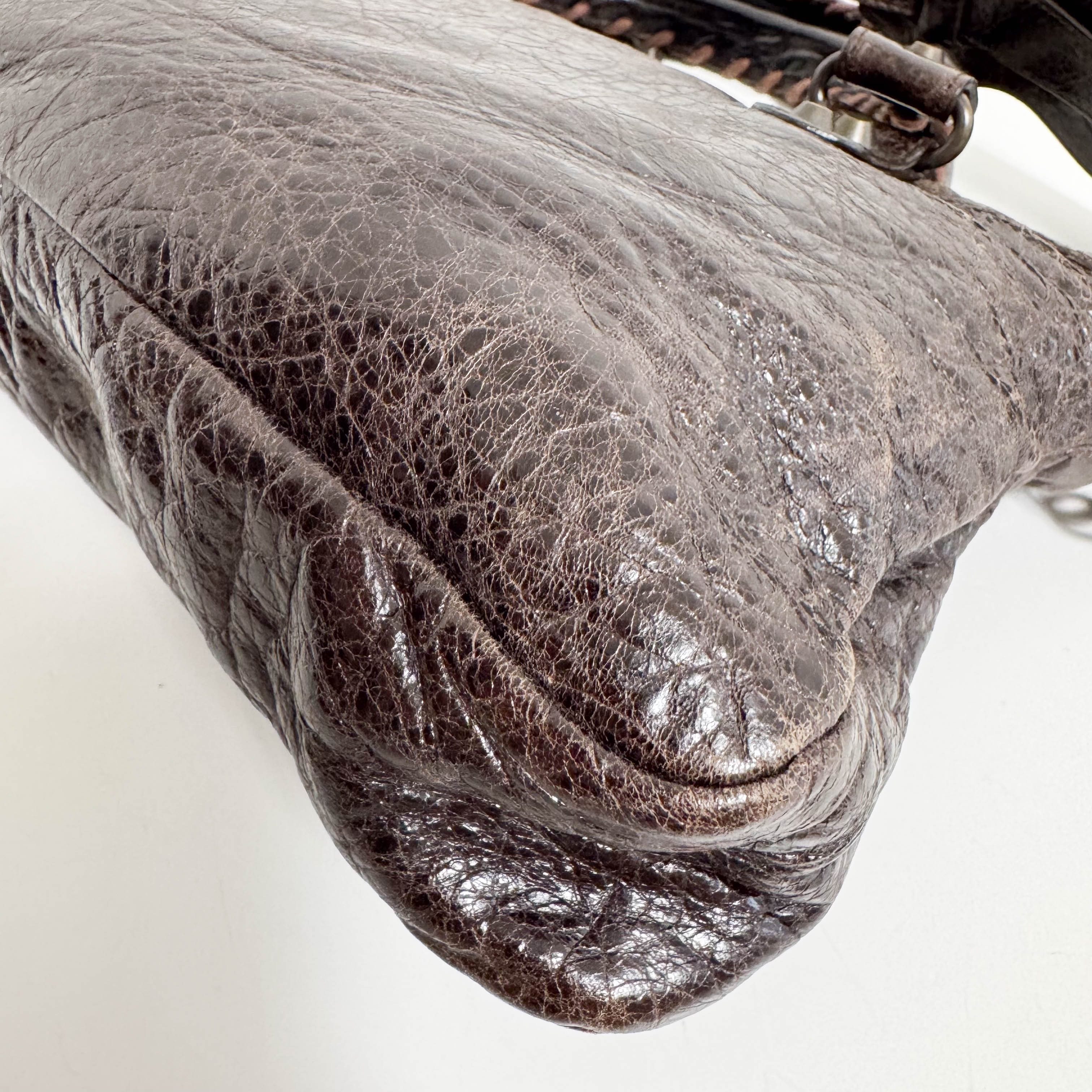 Mini City Brown Leather Handbag