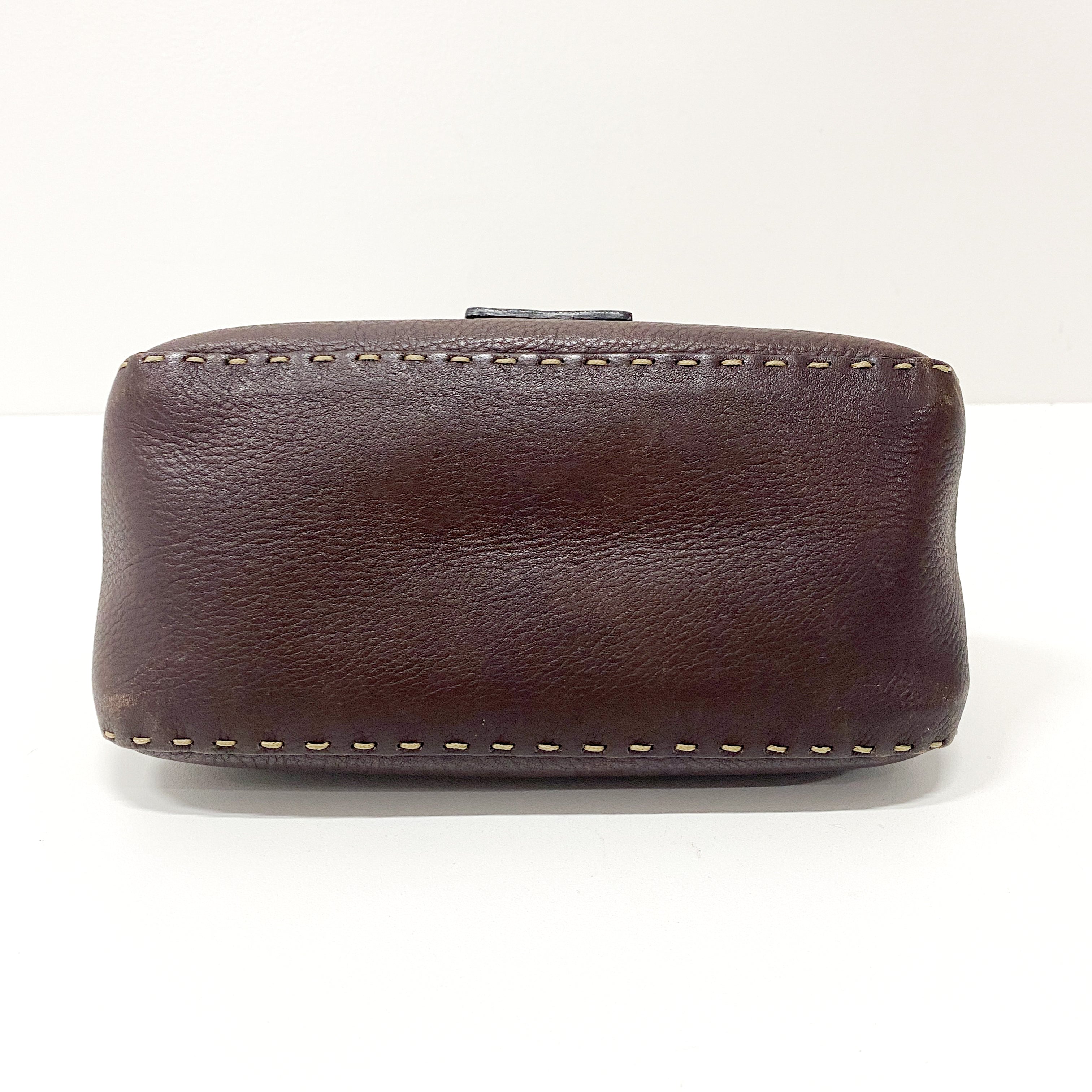 Selleria Baguette Brown Leather Shoulder Bag