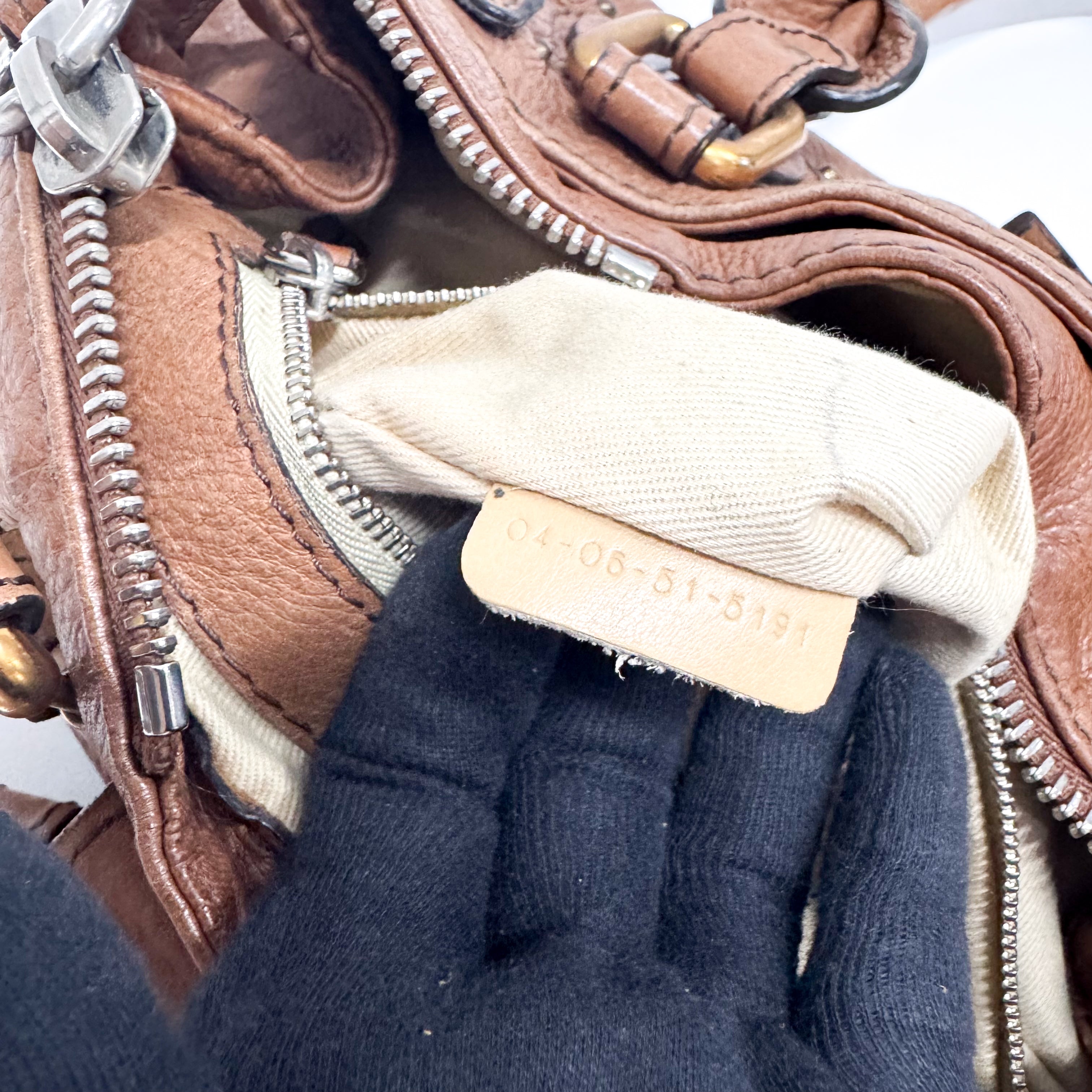 Paddington Small Brown Leather Shoulder Bag