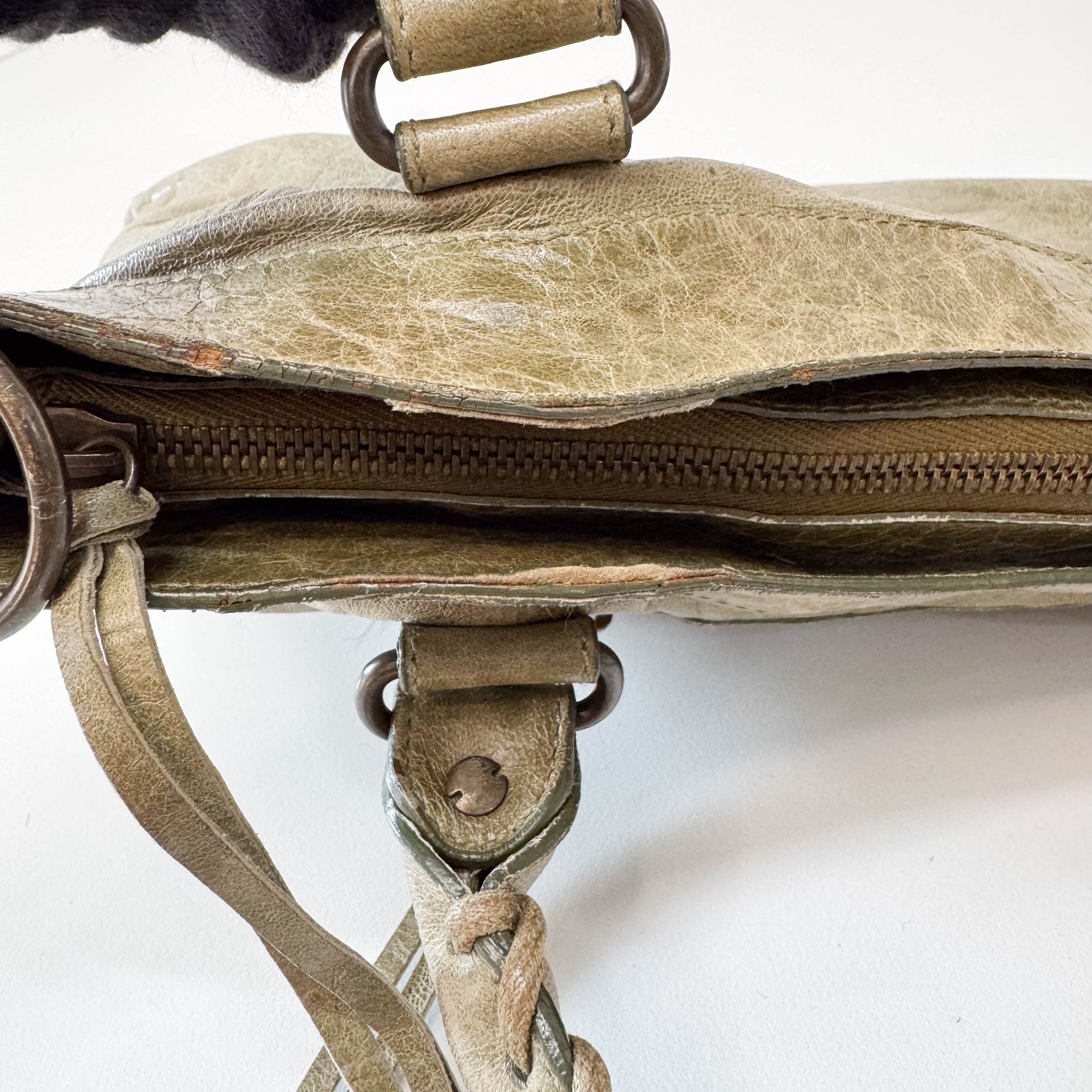 The First Green Leather Bag