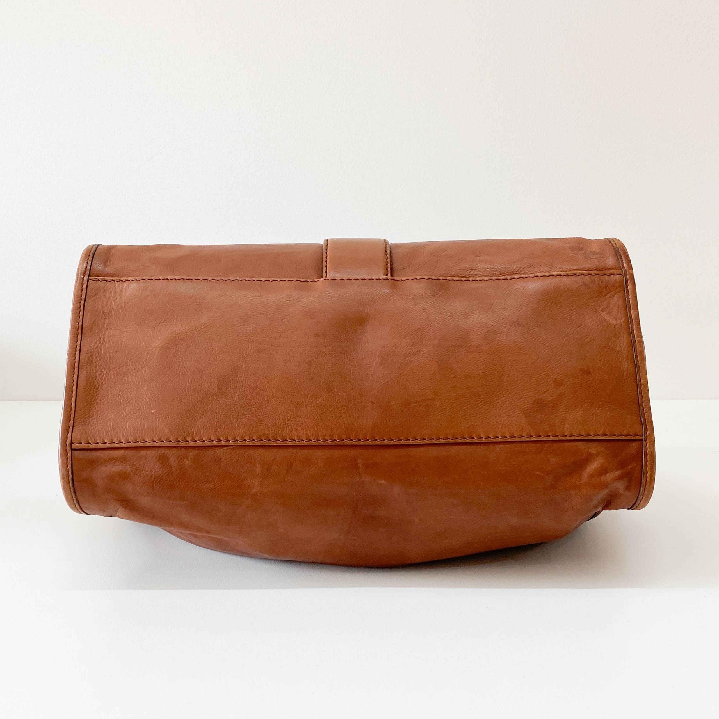 Stirrup Brown Leather Shoulder Bag