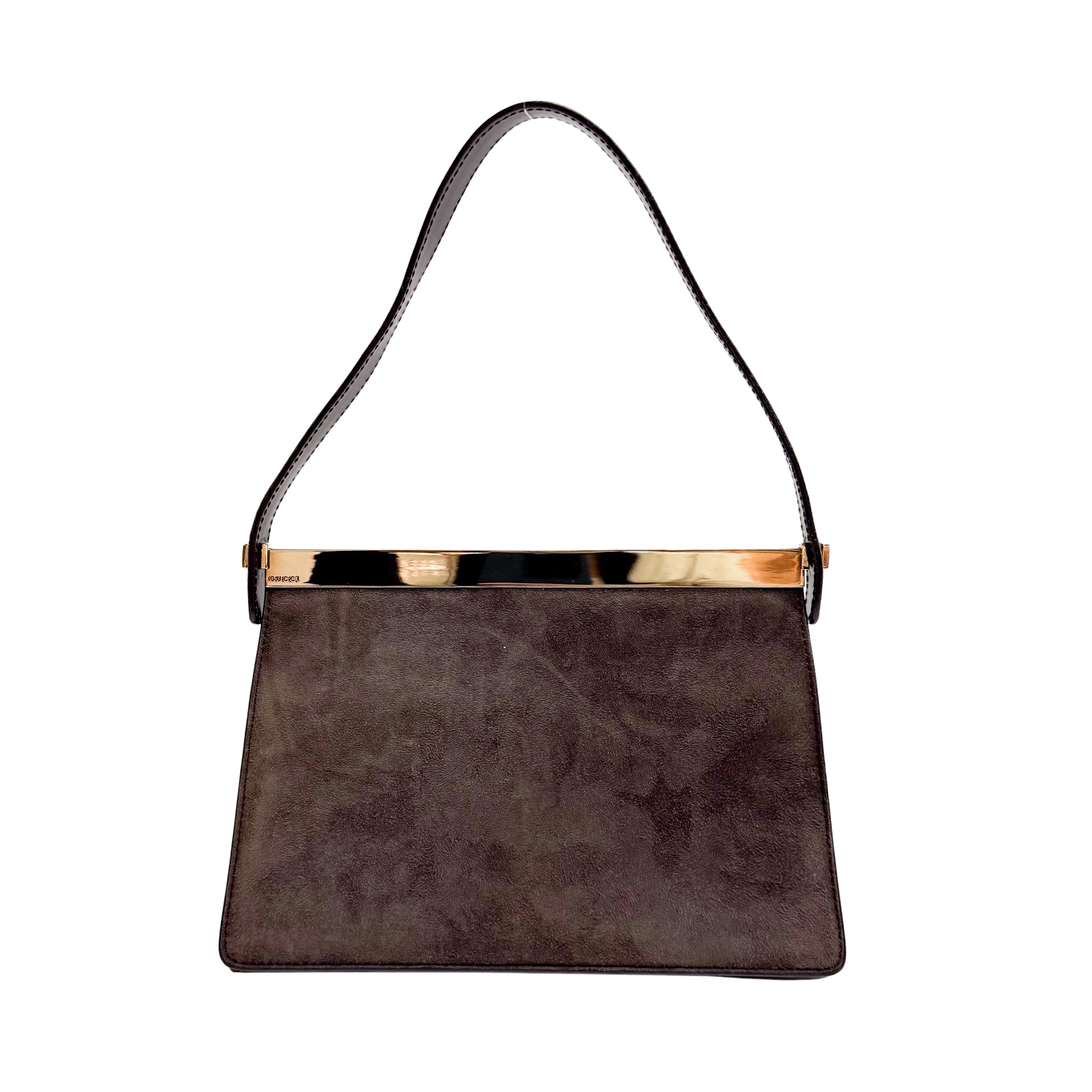 Small Brown Suede Shoulder Bag
