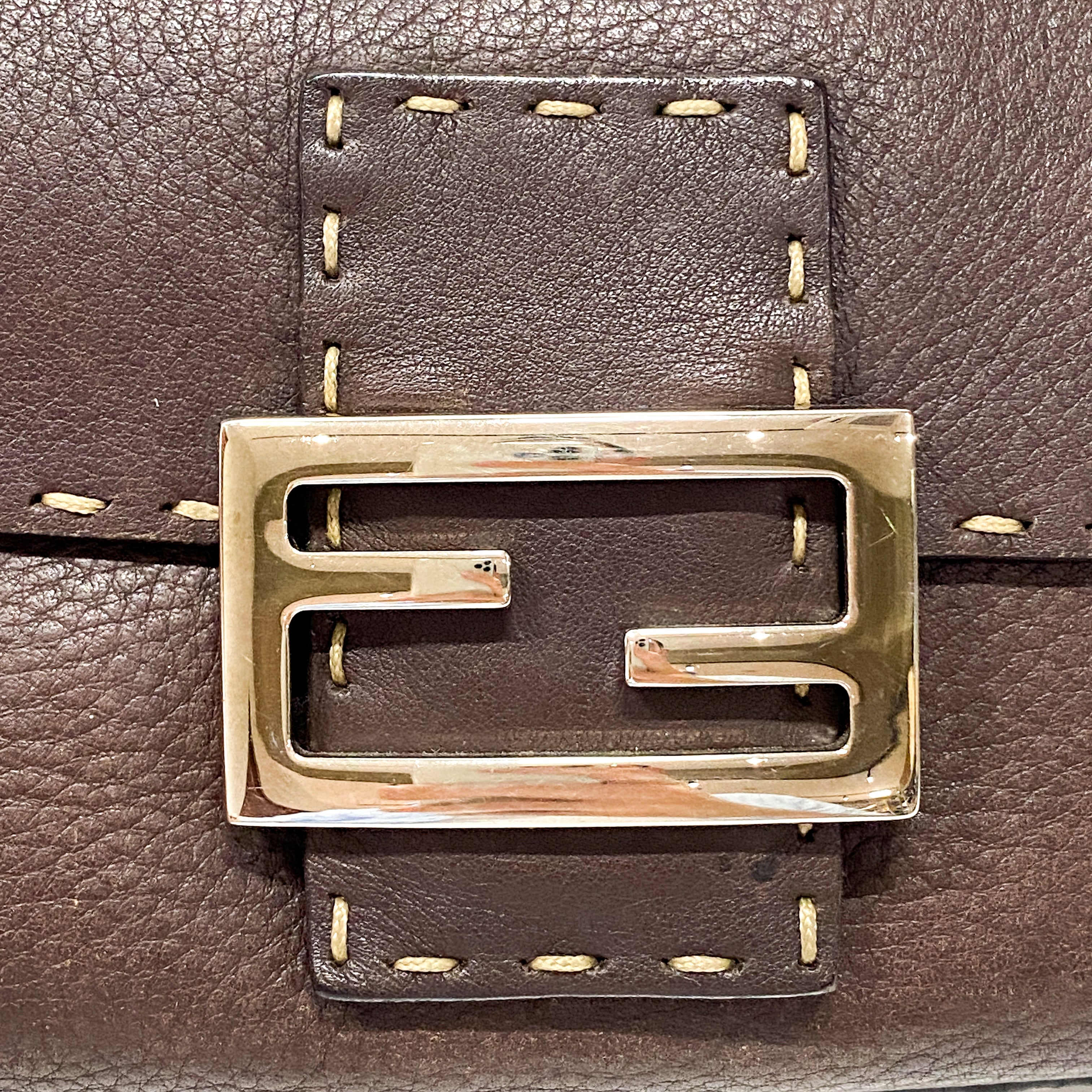 Selleria Baguette Brown Leather Shoulder Bag