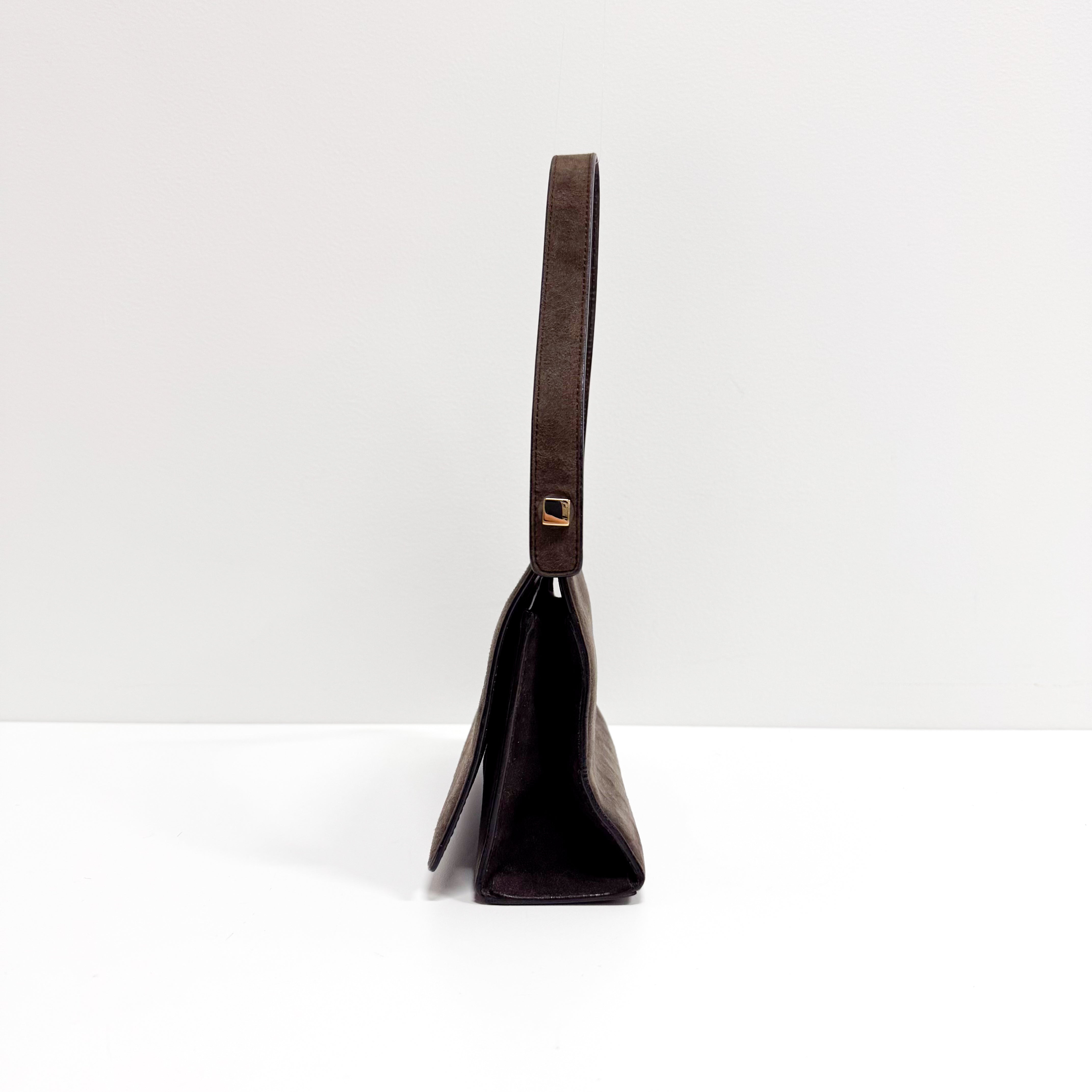 Small Brown Suede Shoulder Bag