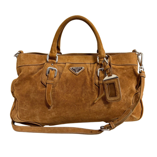 Vintage Brown Suede Handbag