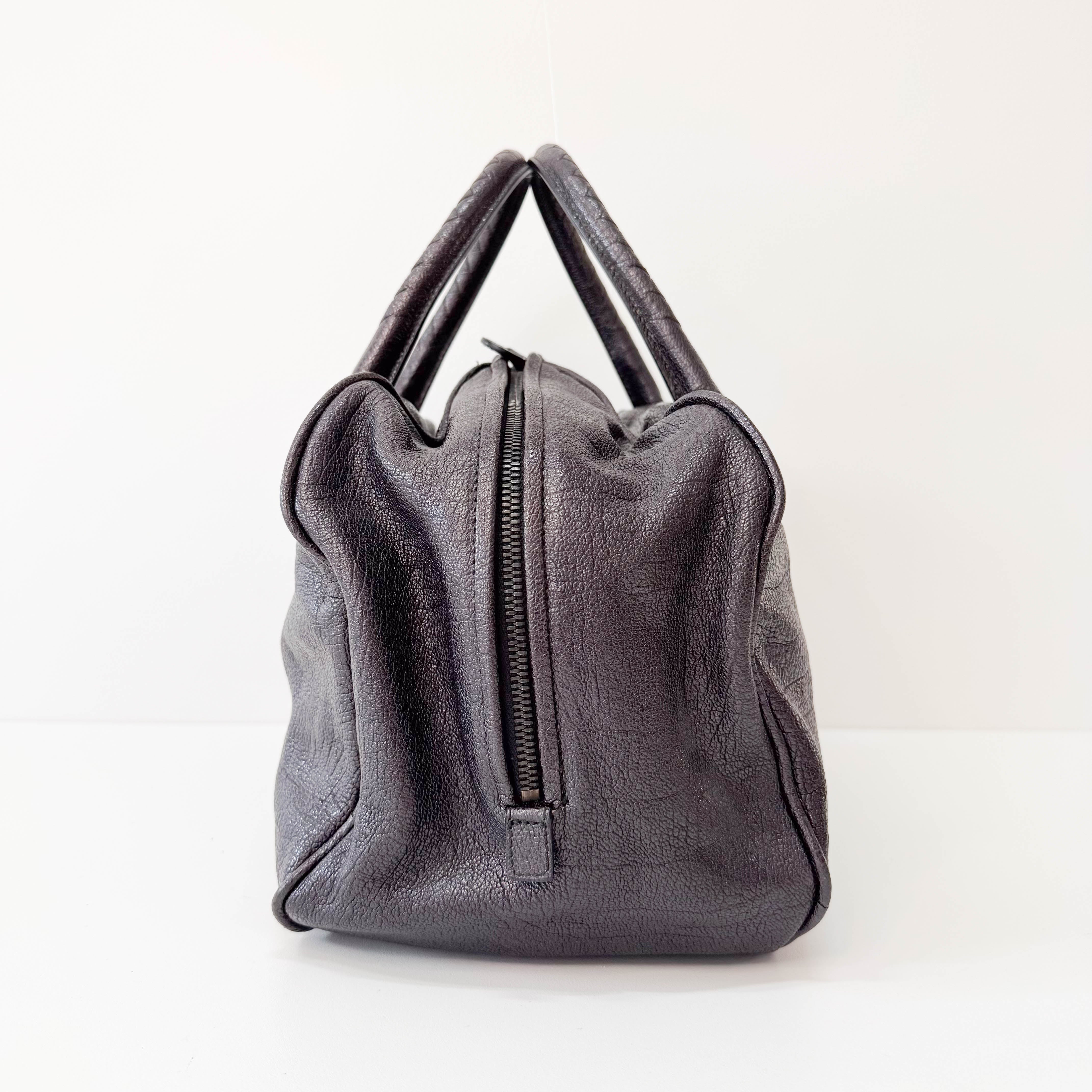 バッグ Leather Boston Bag with Soup Acce Leather Boston Bag with Soup Acce - メルカリ