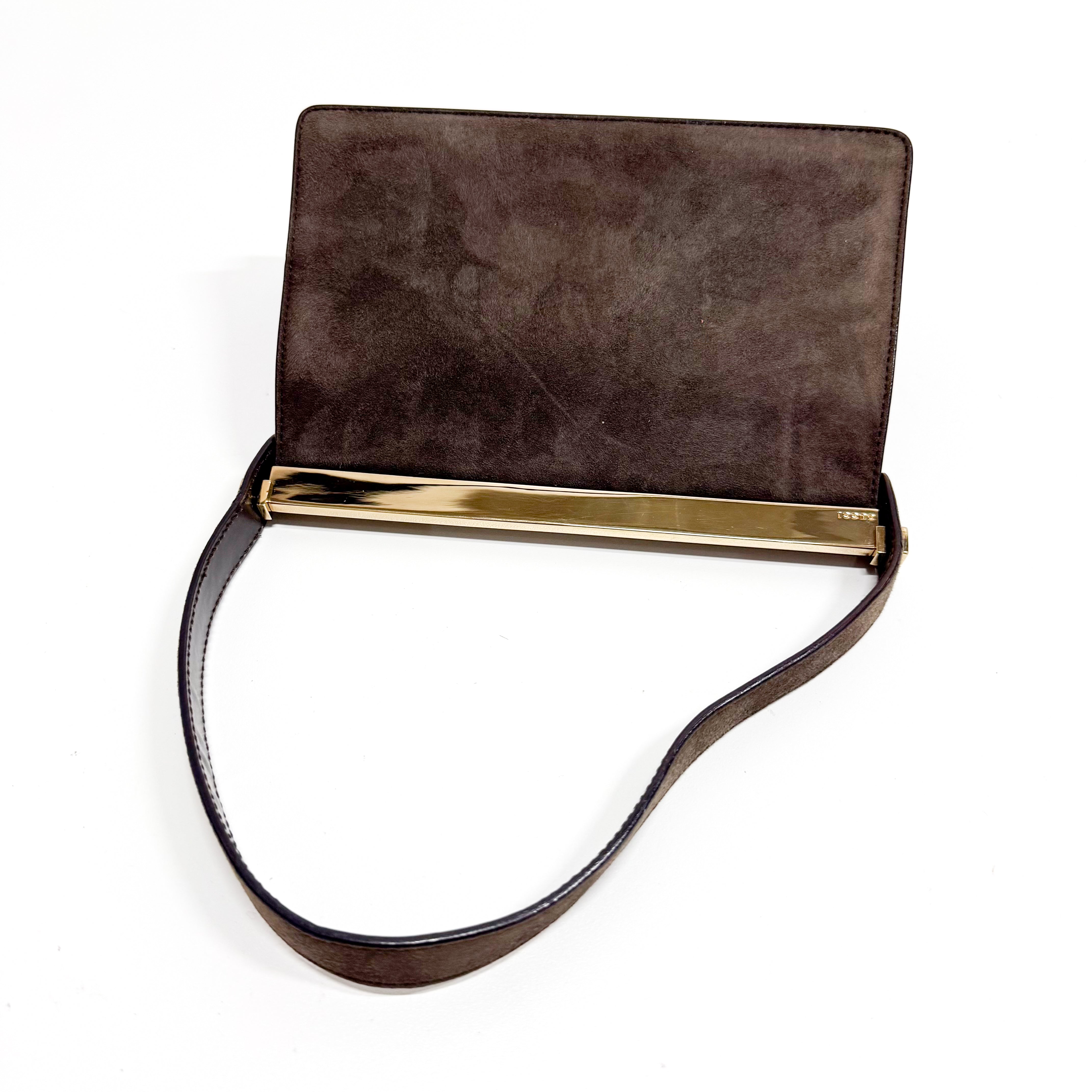 Small Brown Suede Shoulder Bag