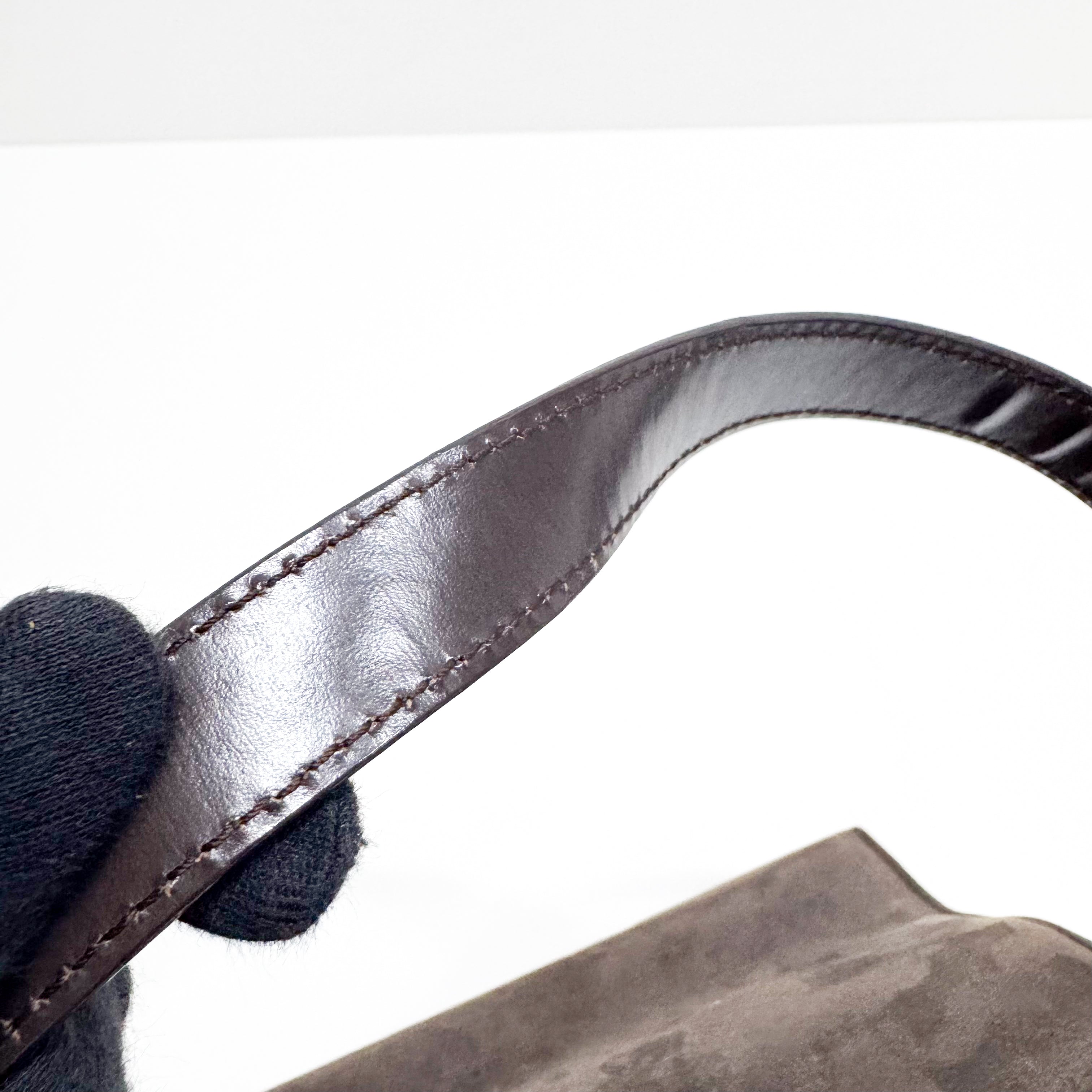 Small Brown Suede Shoulder Bag