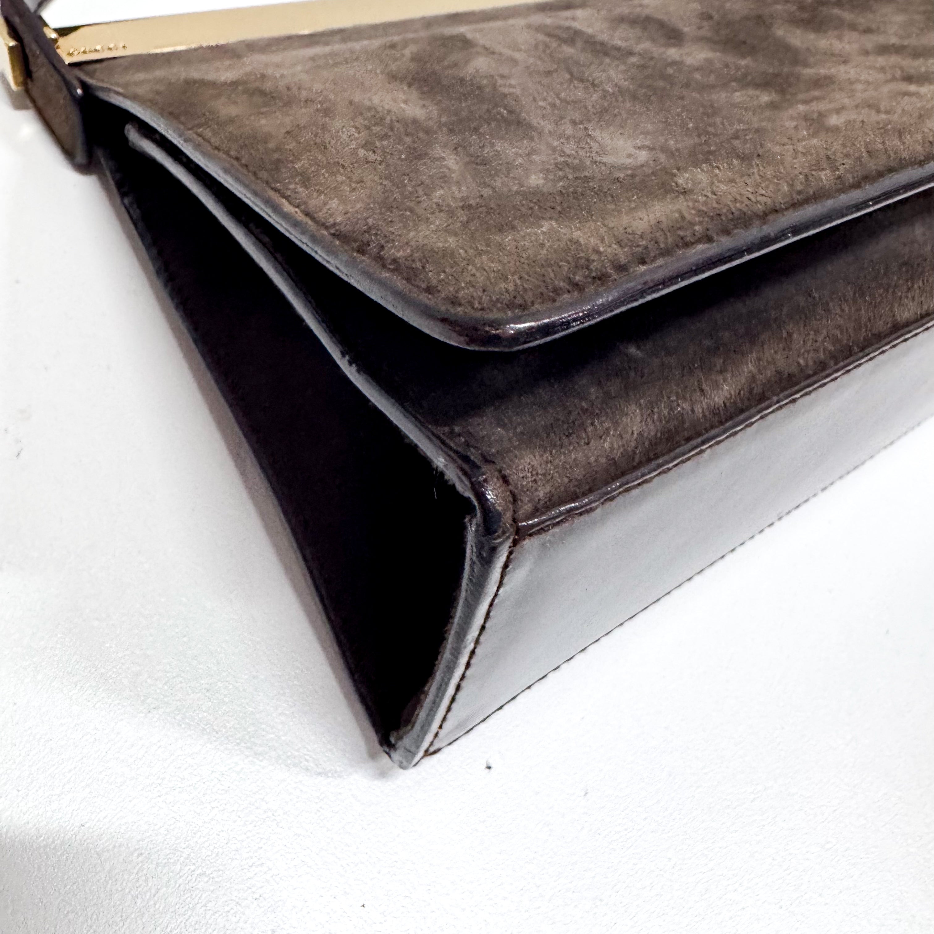 Small Brown Suede Shoulder Bag