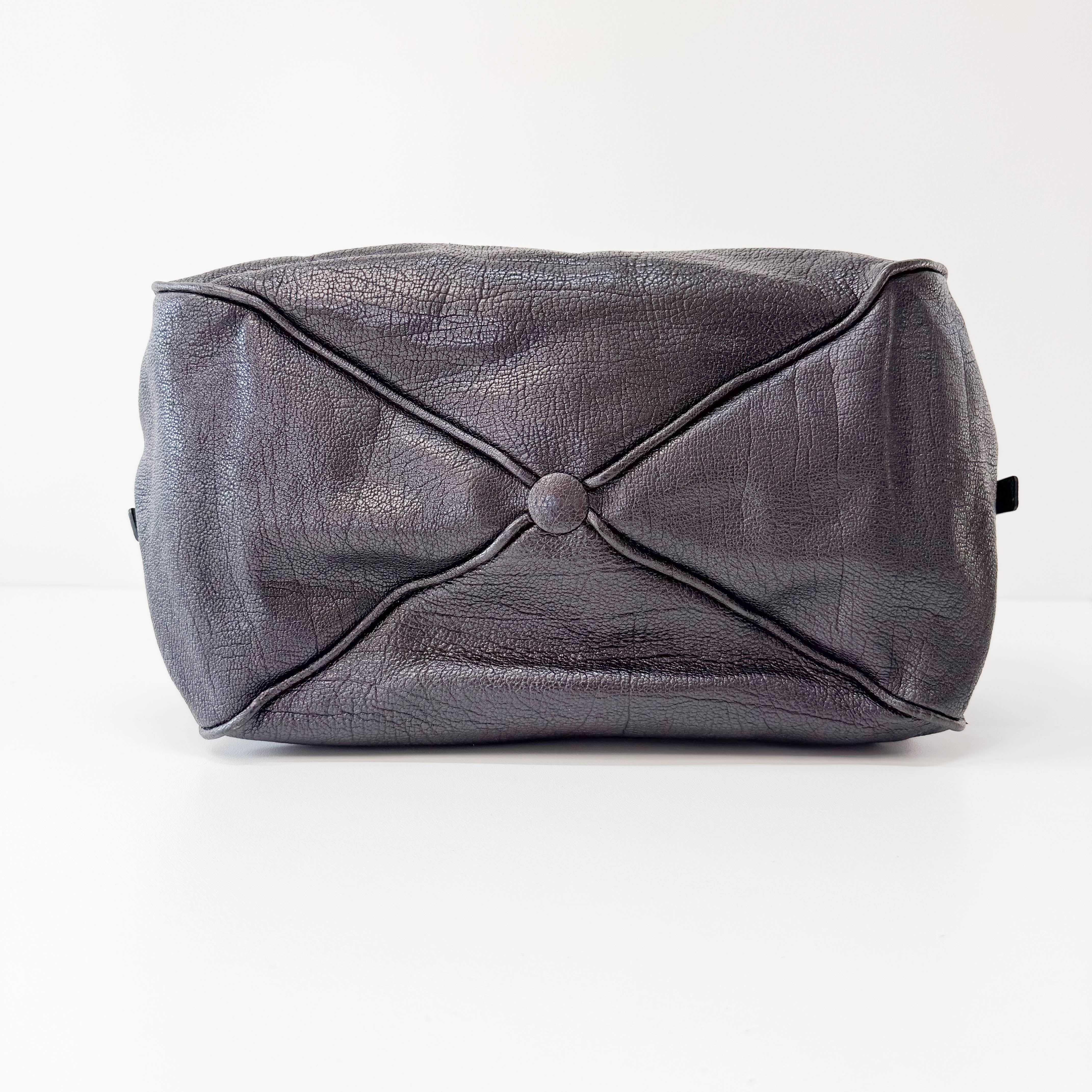 Black Leather Boston Bag