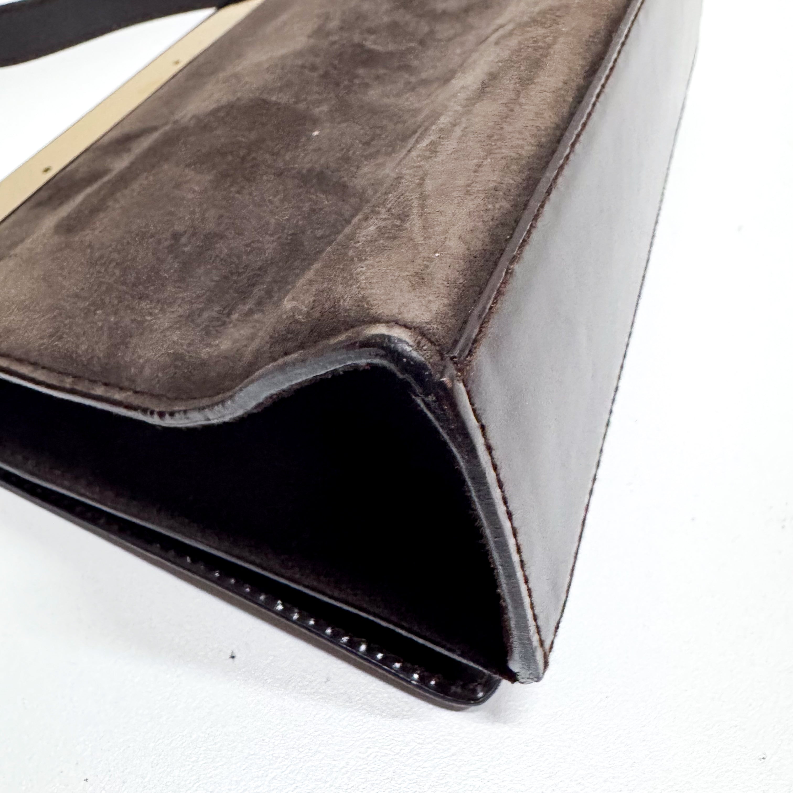 Small Brown Suede Shoulder Bag