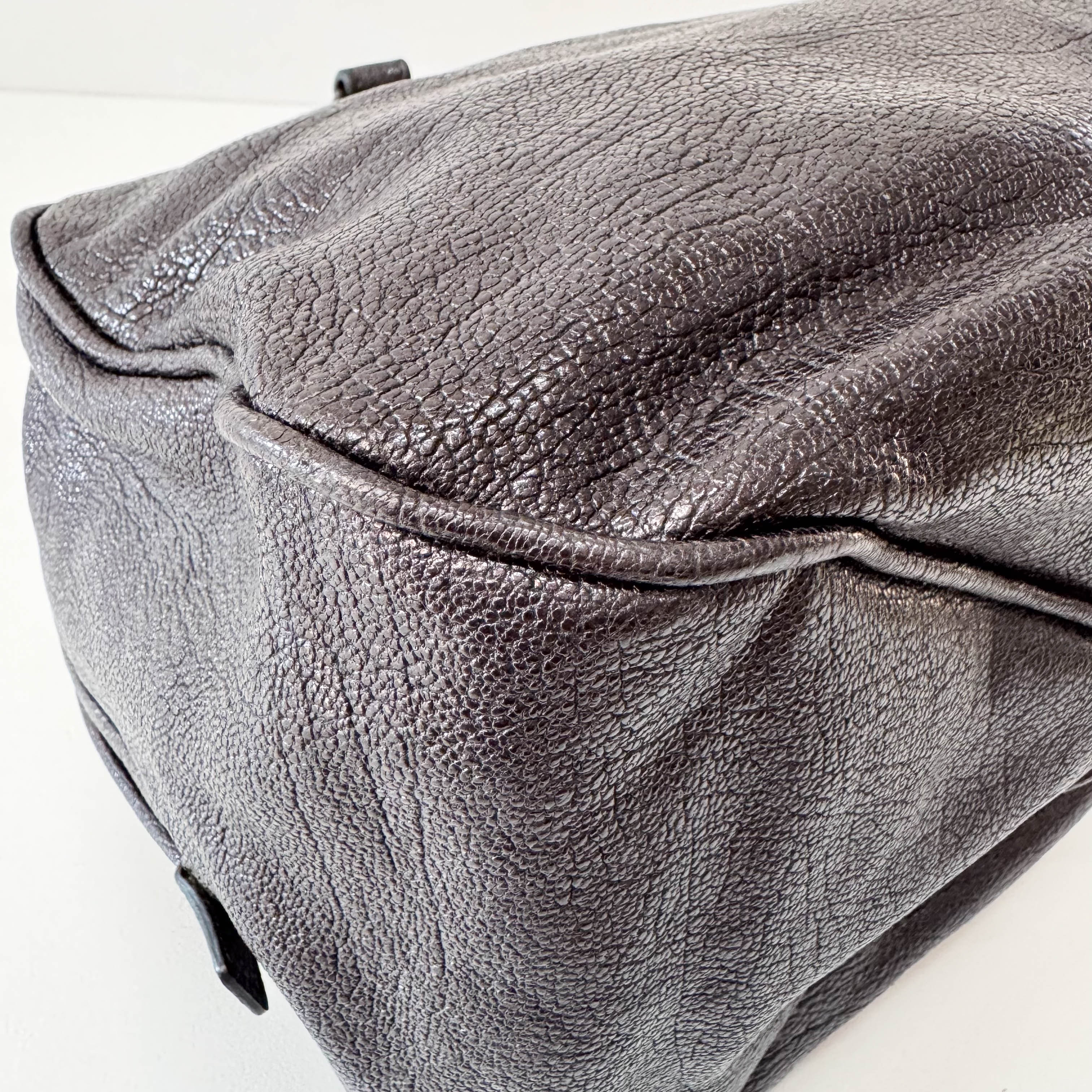 Black Leather Boston Bag