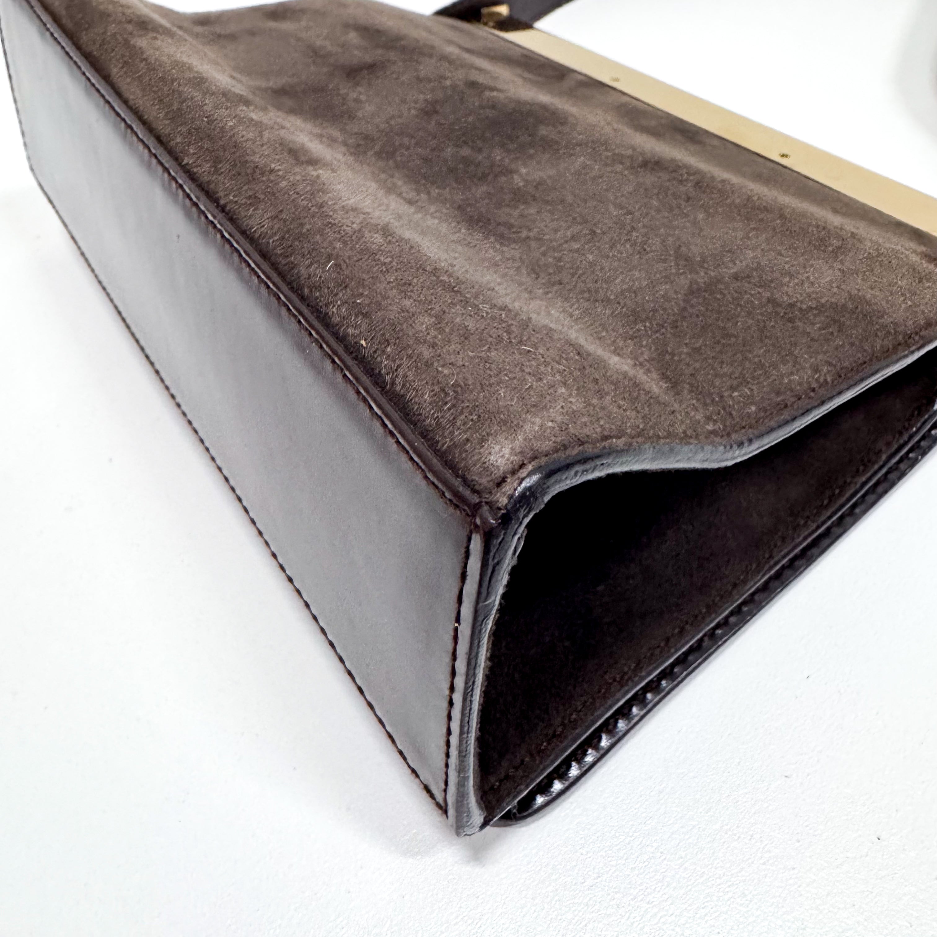 Small Brown Suede Shoulder Bag