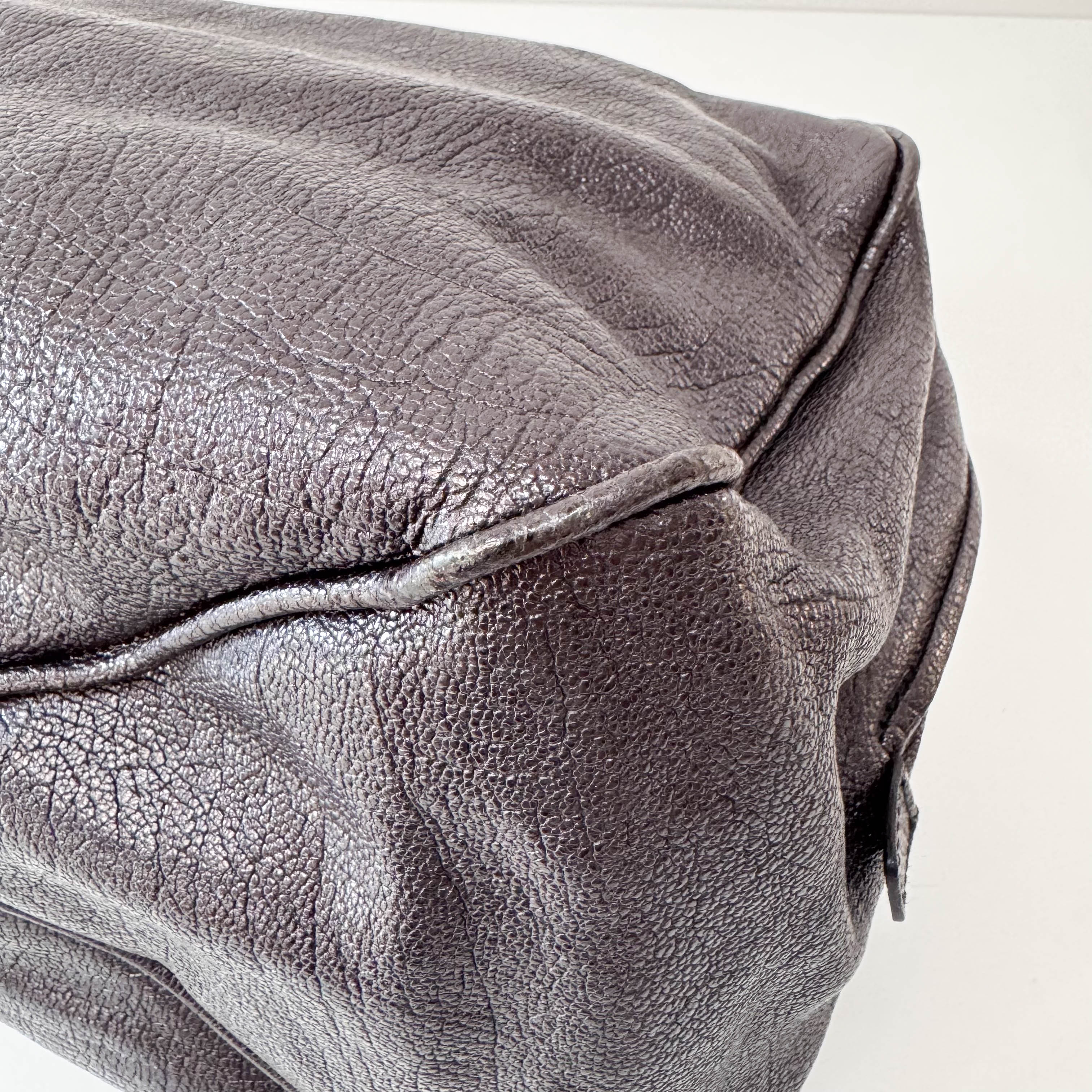 Black Leather Boston Bag