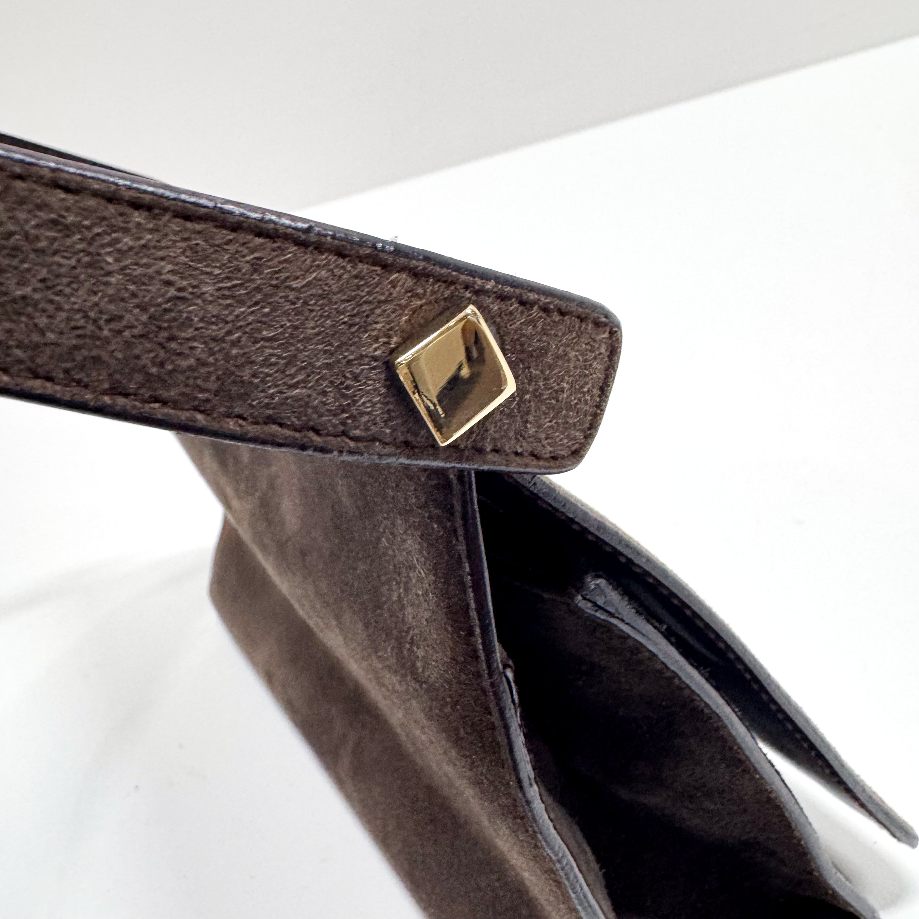 Small Brown Suede Shoulder Bag