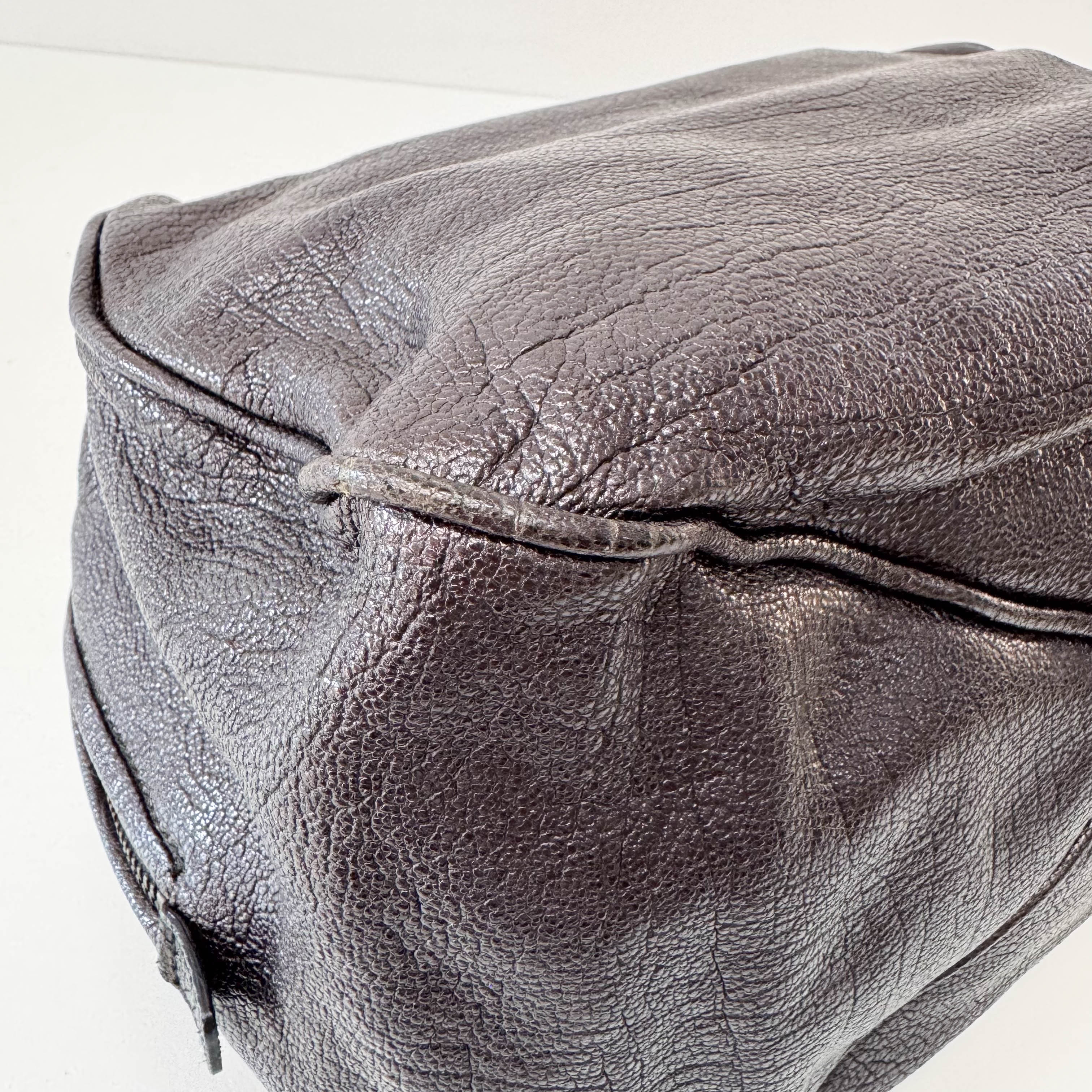 Black Leather Boston Bag