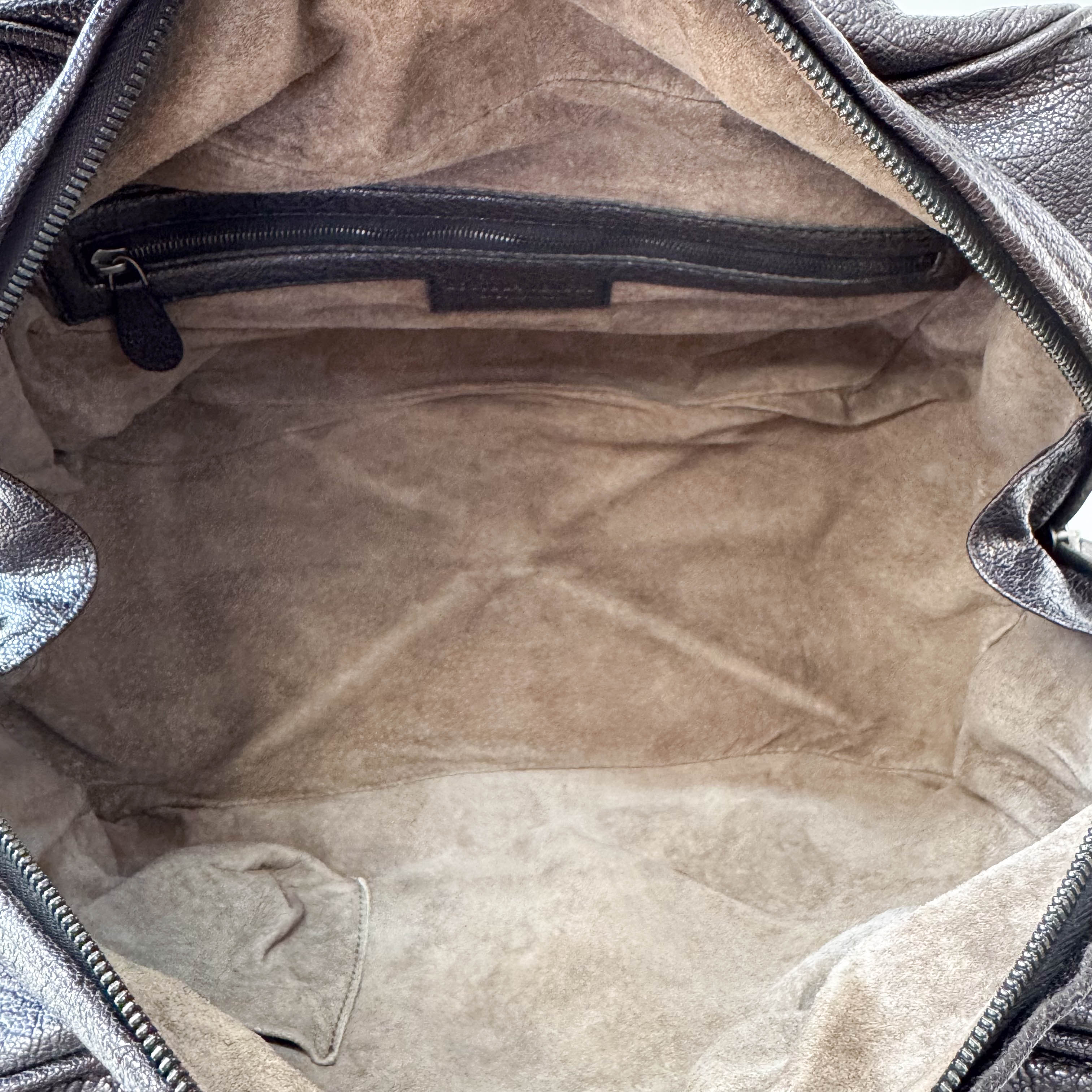 Black Leather Boston Bag