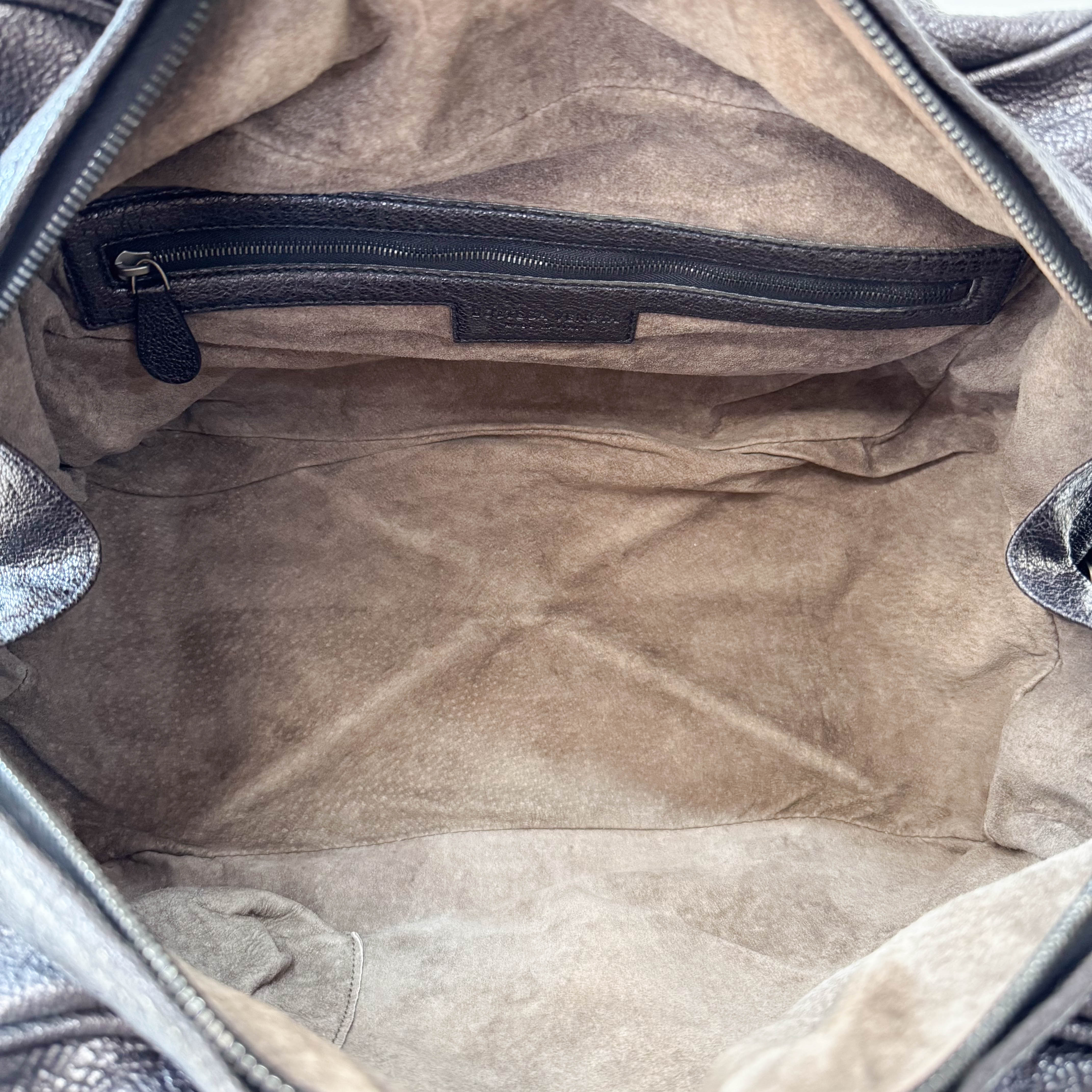 Black Leather Boston Bag