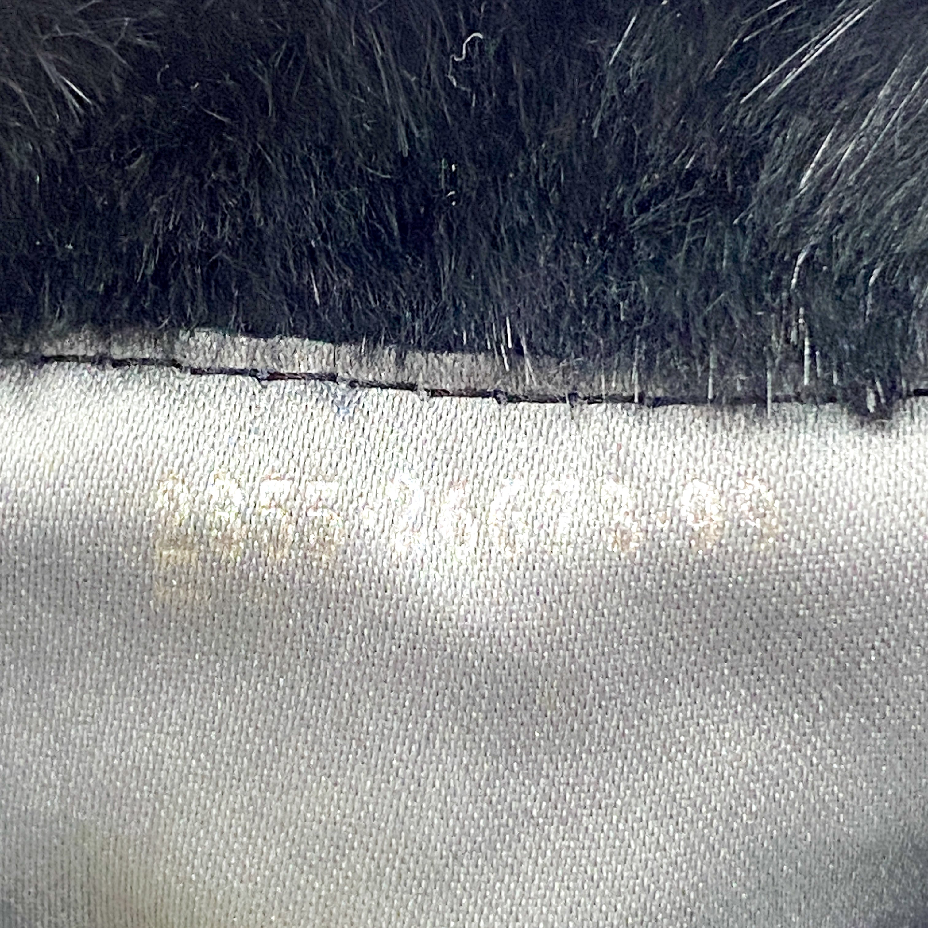 Mini Croissant Black Fur Bag