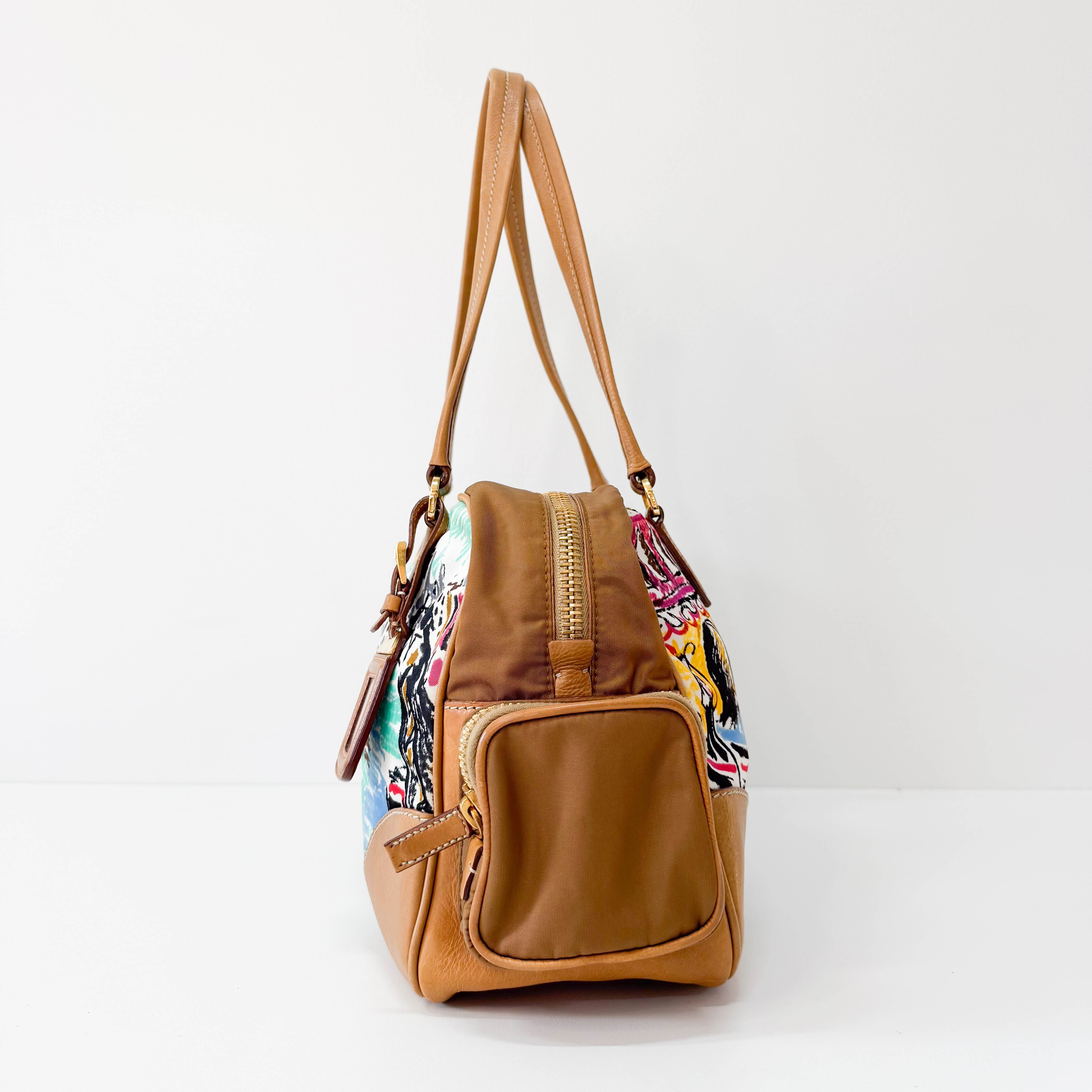 Nylon Horizontal Shoulder Bag