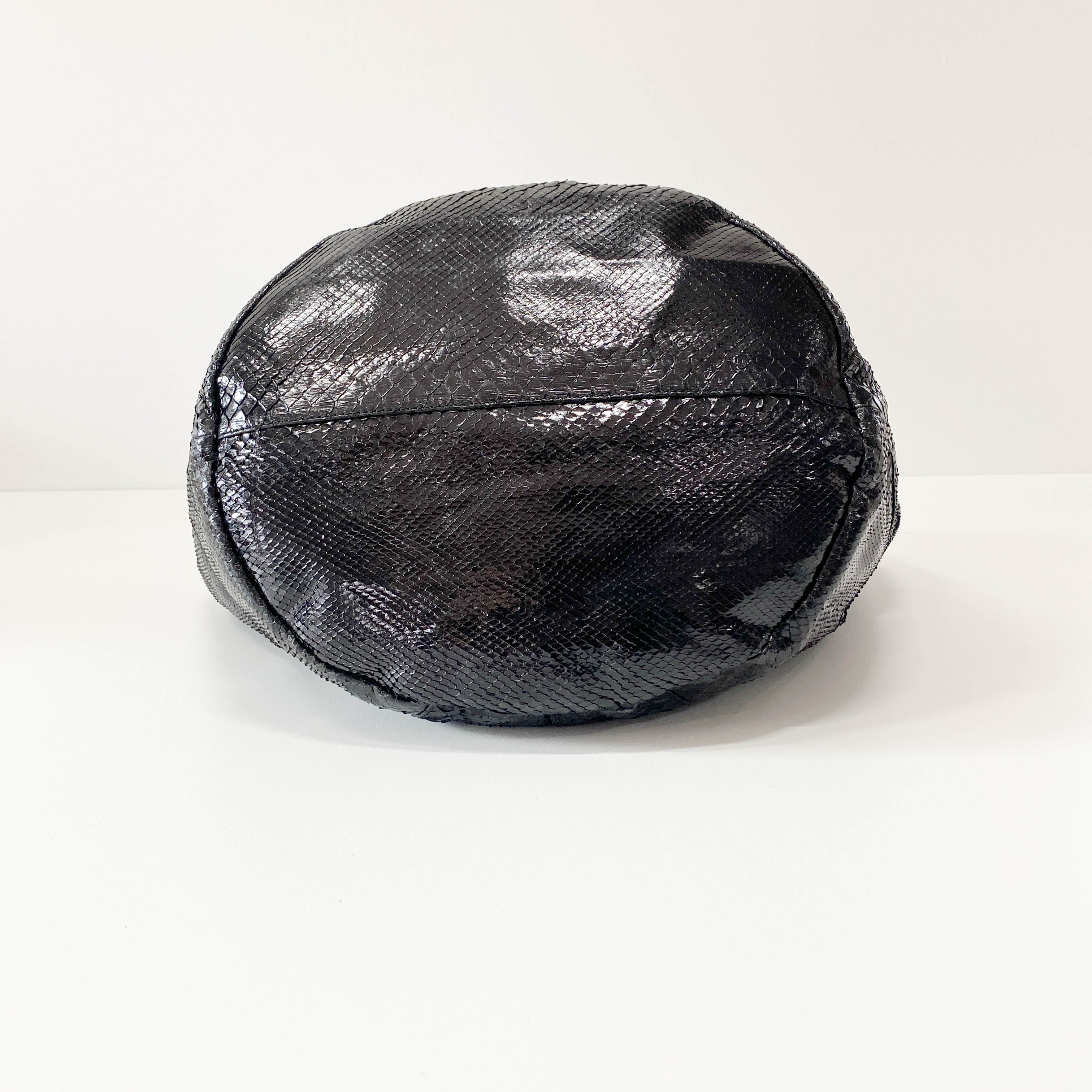 1996SS Tom Ford Era Bamboo Black Python Embossed Bag