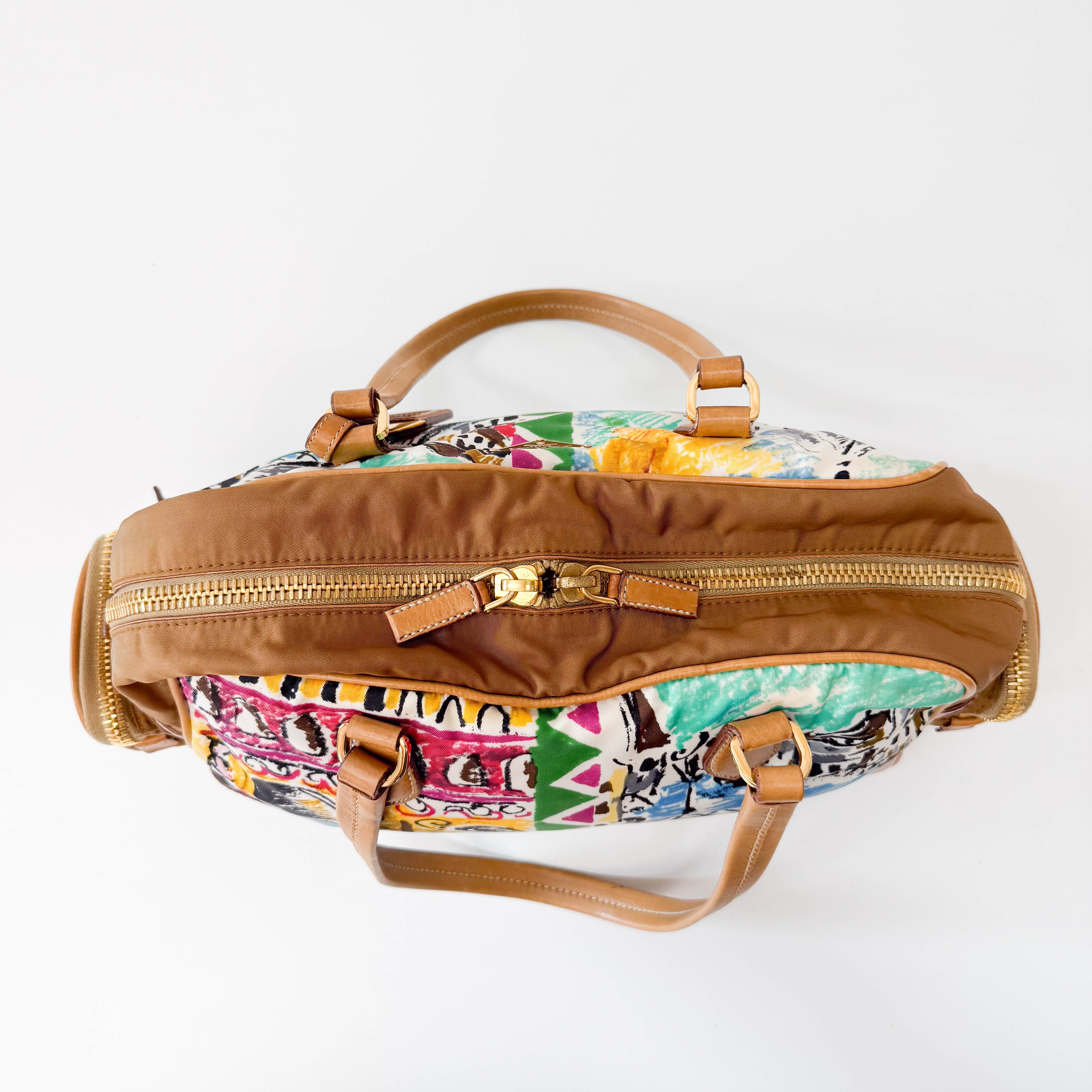 Nylon Horizontal Shoulder Bag