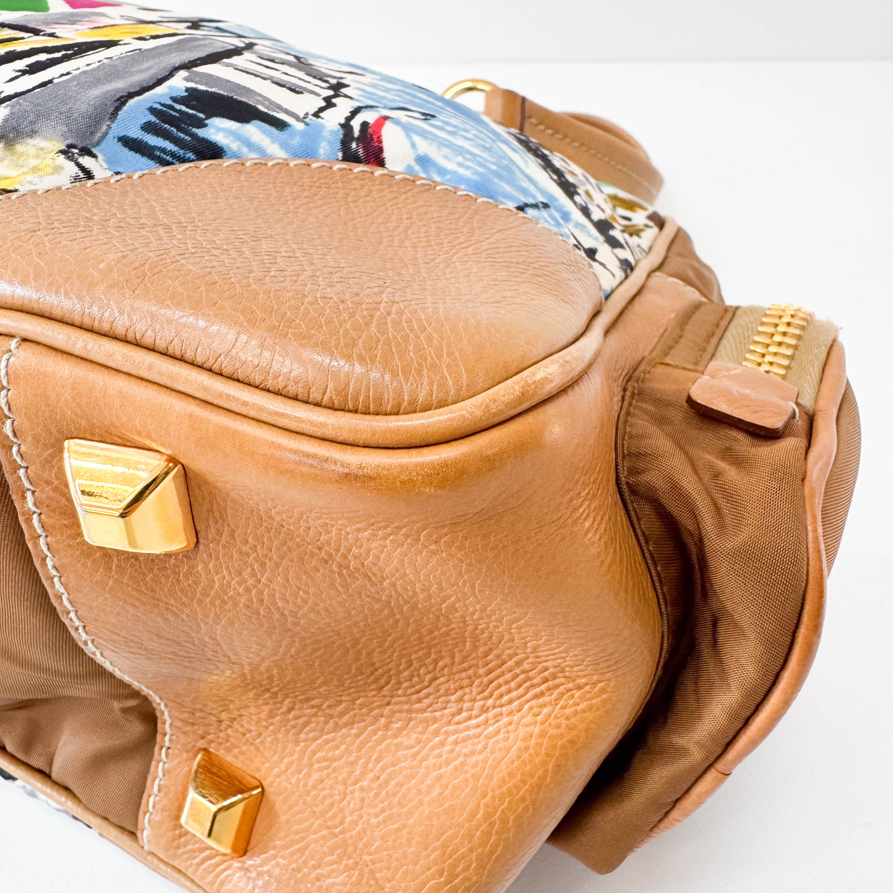 Nylon Horizontal Shoulder Bag